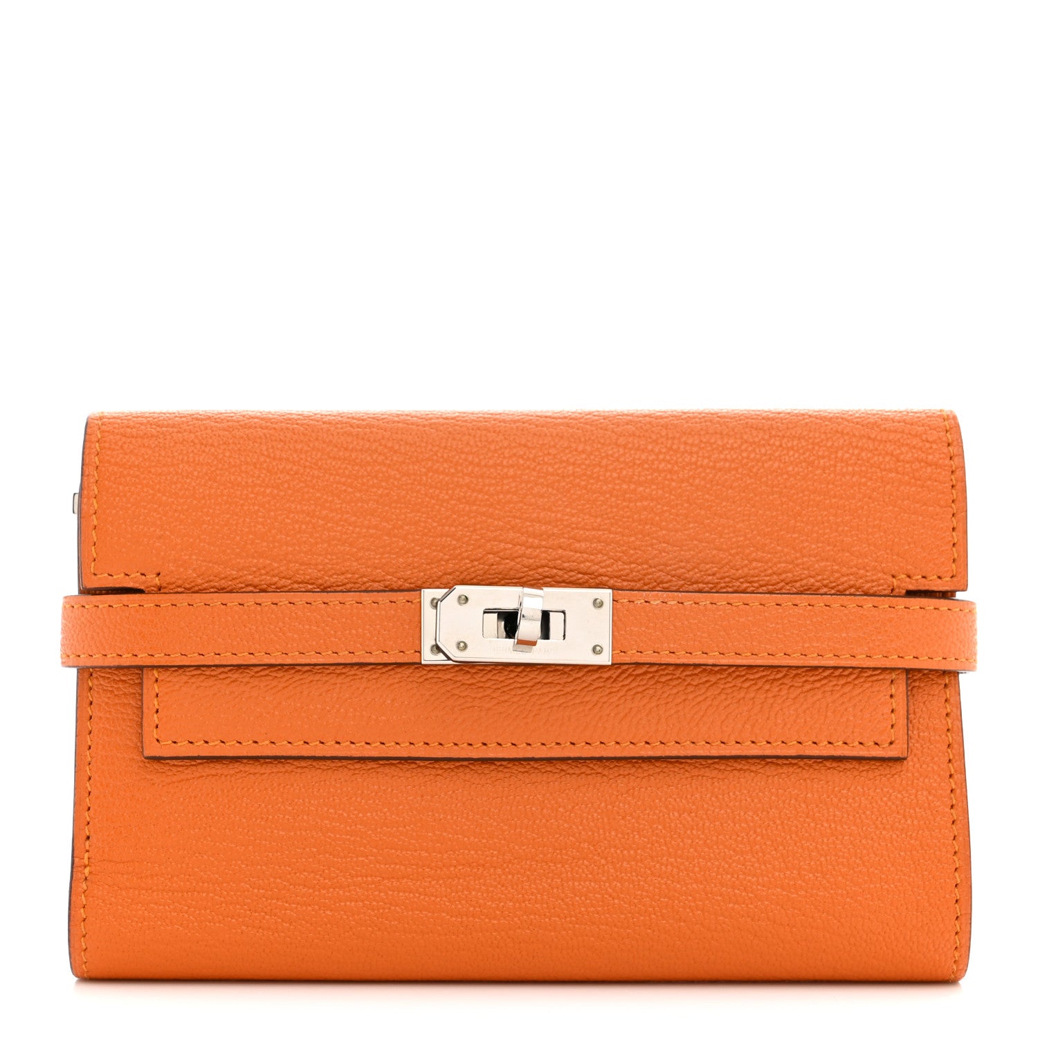 Hermes Chevre Mysore Medium Kelly Wallet Orange 1945051 – FASHIONPHILE