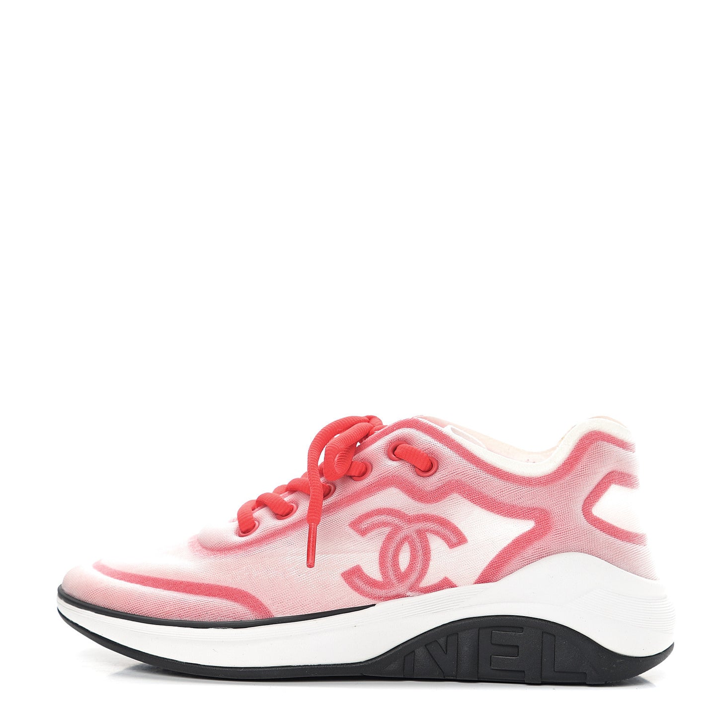 Lycra Fabric CC Sneakers 36.5 White Red