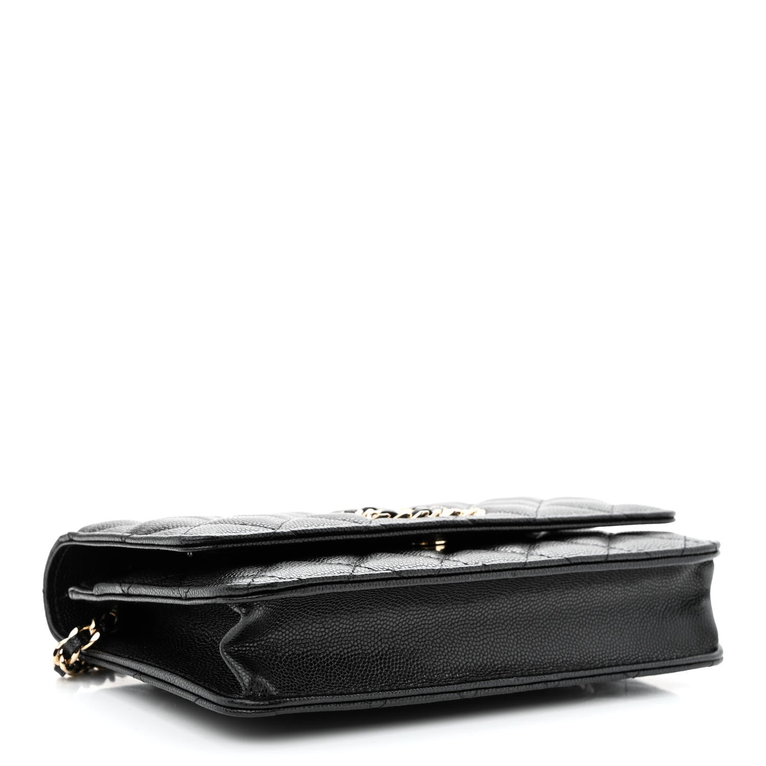 Chanel Caviar Quilted French New Wave Chain CC Wallet On Chain WOC Black 4 of 13