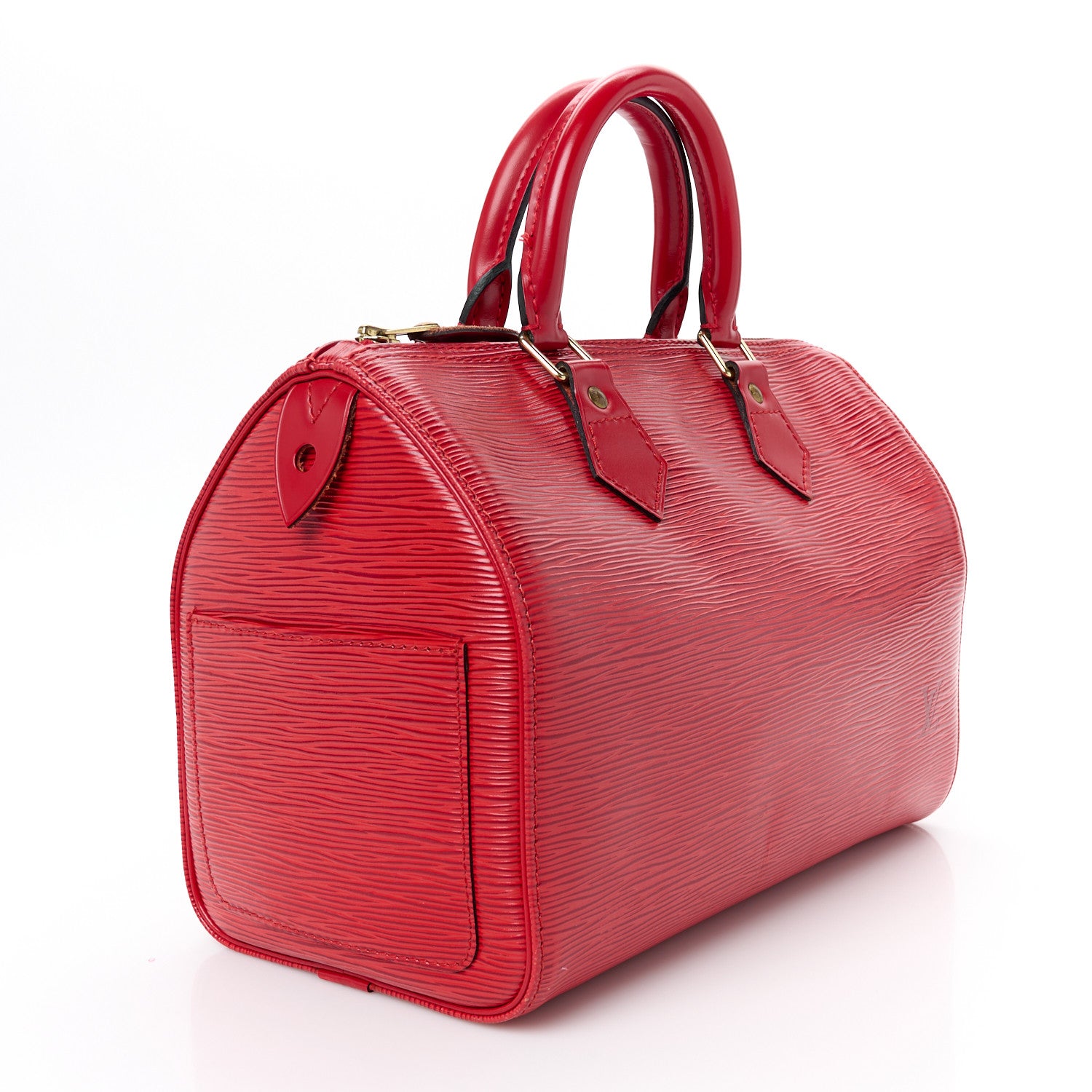 Louis Vuitton Epi Speedy 25 Castillan Red 3 of 11