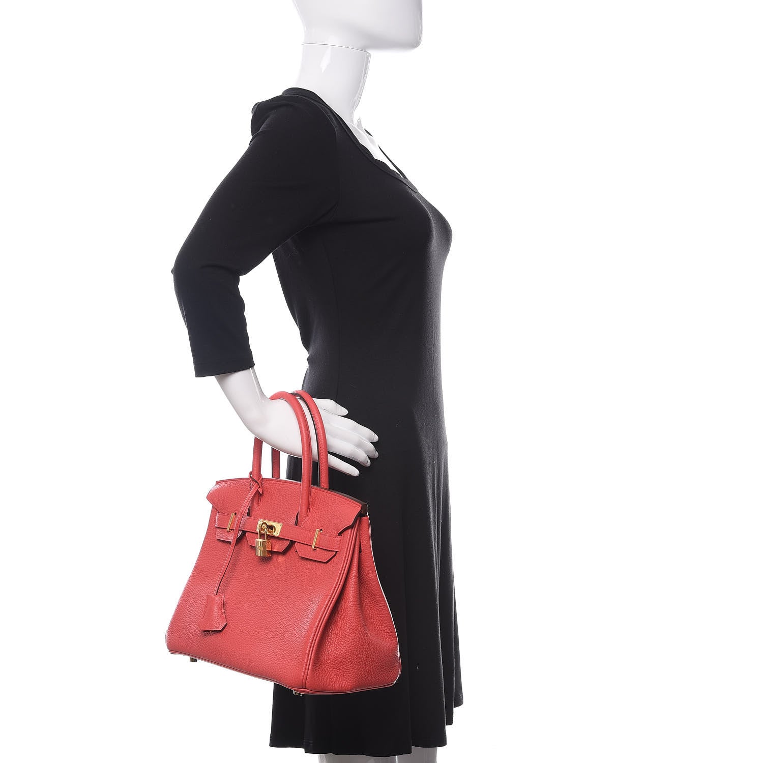 Hermes Taurillon Clemence Birkin 30 Bougainvillea 2 of 11
