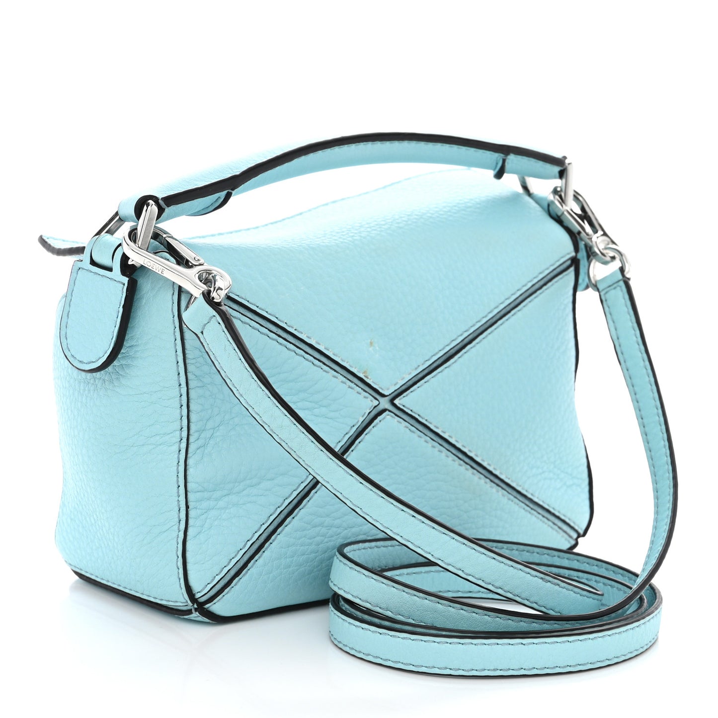 Calfskin Mini Puzzle Bag Light Blue