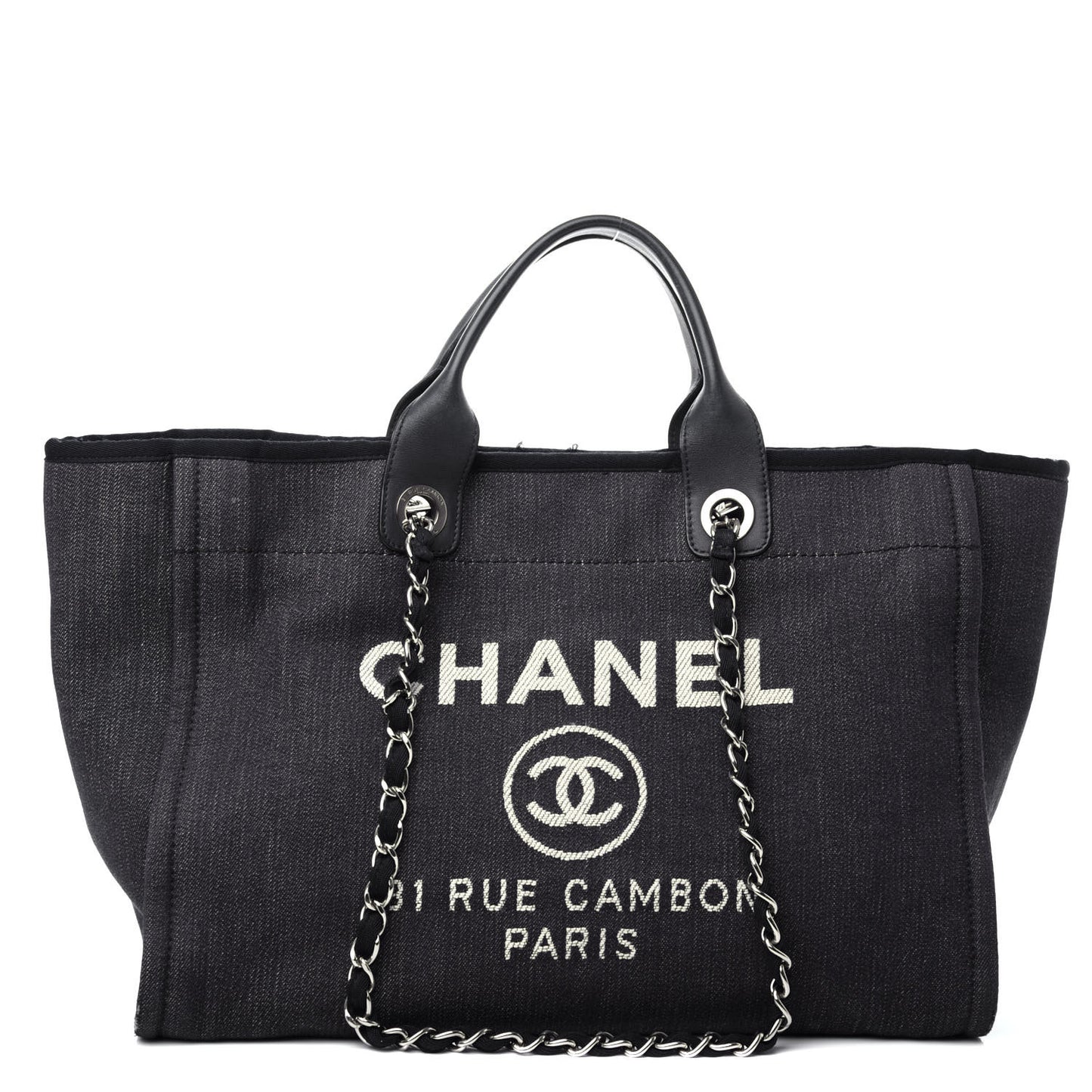 Denim Medium Deauville Tote Dark Blue