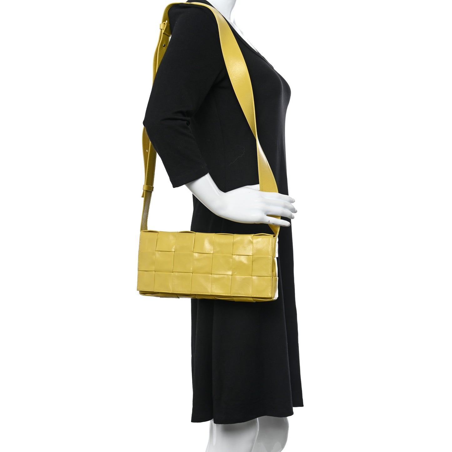 Paper Calfskin Intrecciato Stretch Cassette Buttercup