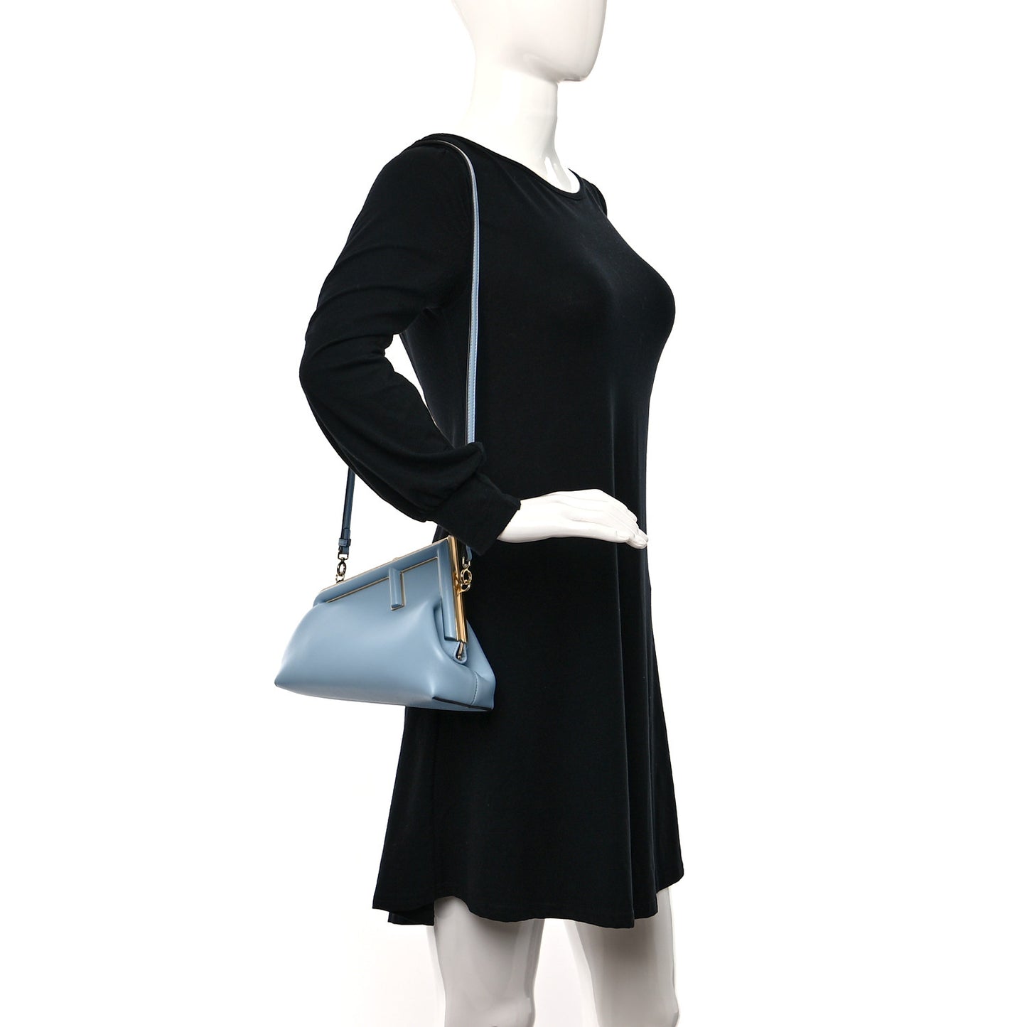 Shiny Nappa Small Fendi First Azzurro Baby