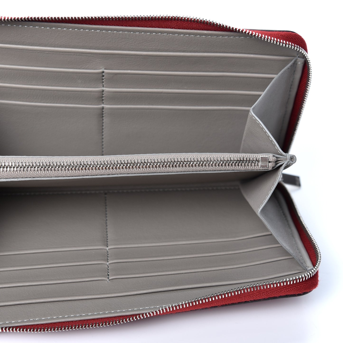 Calfskin Large Zip Around Multifunction Wallet Coquelicot