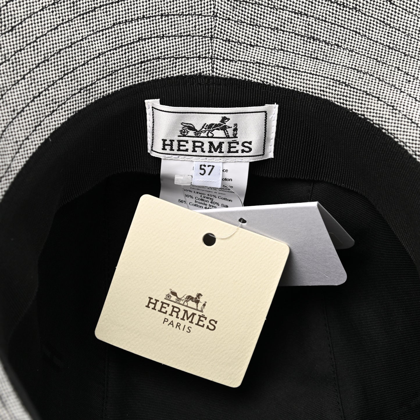 Linen Cotton Colette Bucket Hat 57 Black