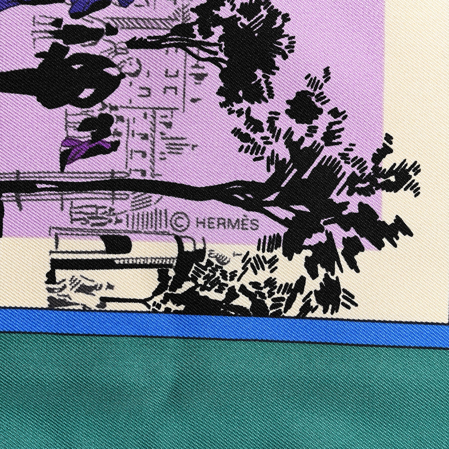 Silk A l'Ombre des Boulevards Scarf 90