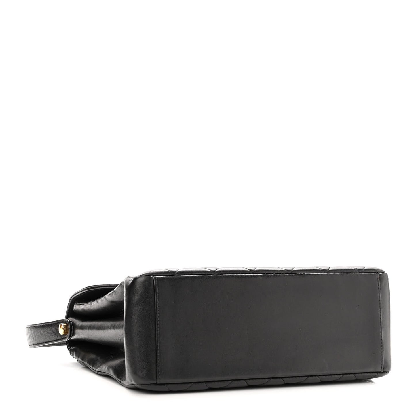Lambskin Quilted CC Flap Shoulder Bag Black