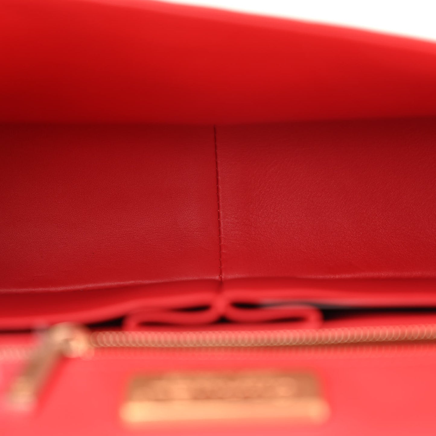 Matte Alligator Jumbo Double Flap Red