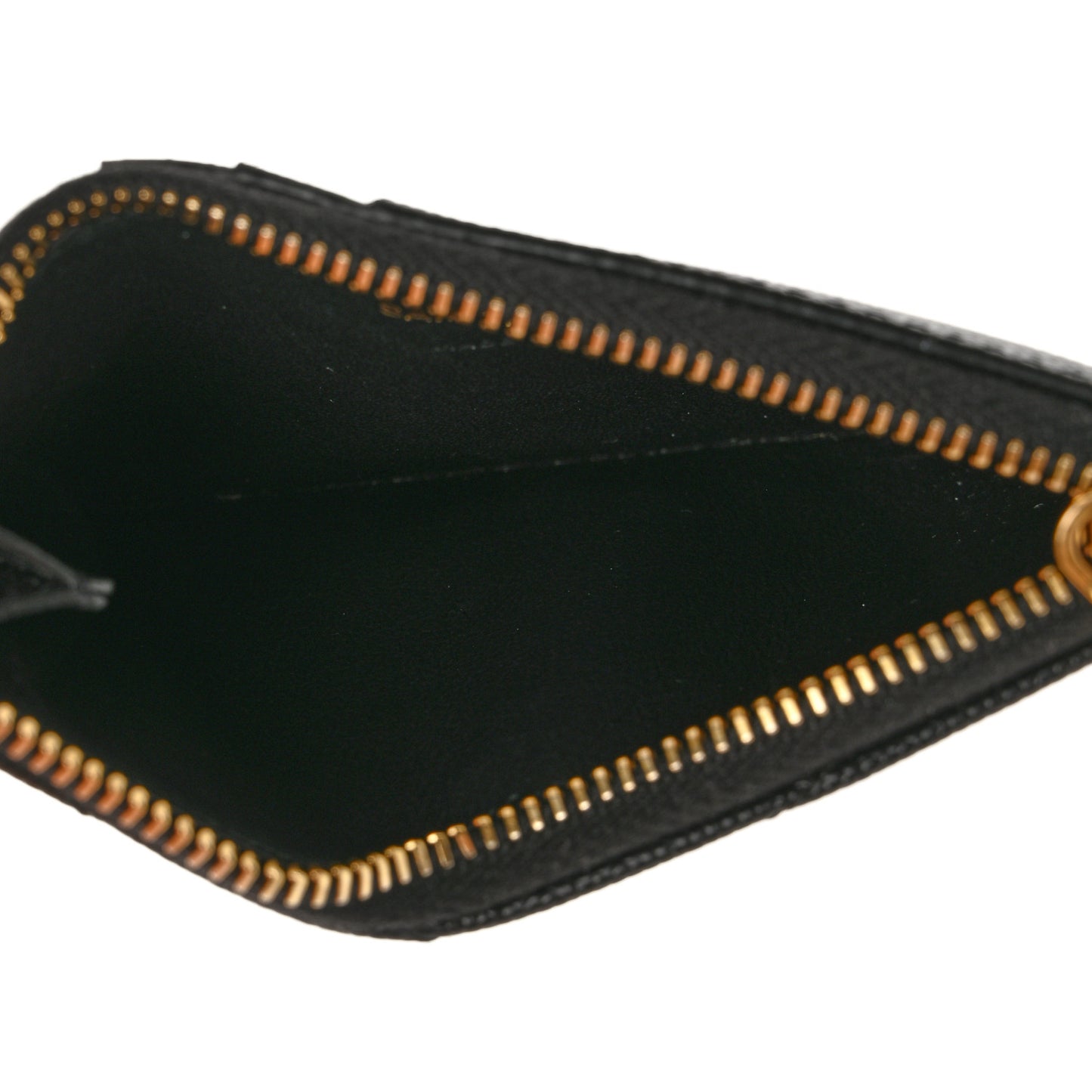 Grain De Poudre Matelasse Chevron Monogram Fragments Zippered Card Case Black
