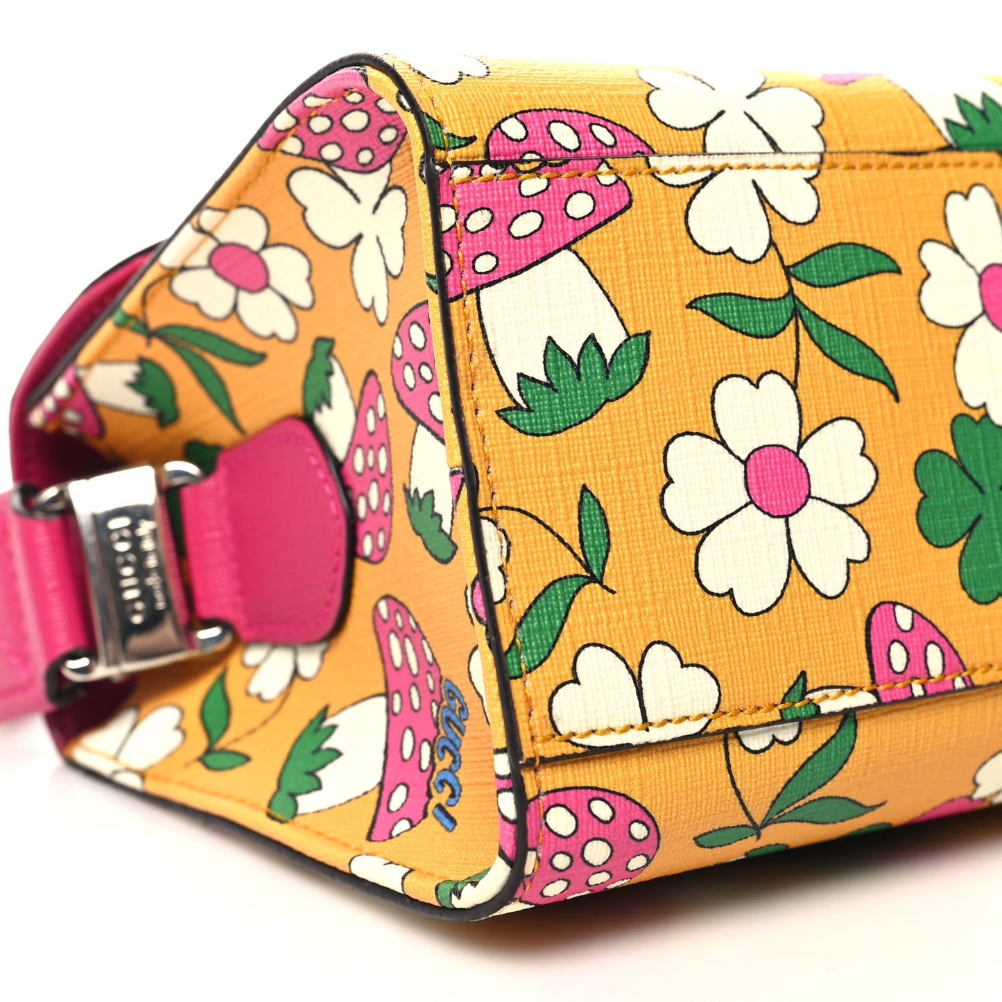 Canvas Childrens Flower Mushroom Print Shoulder Bag