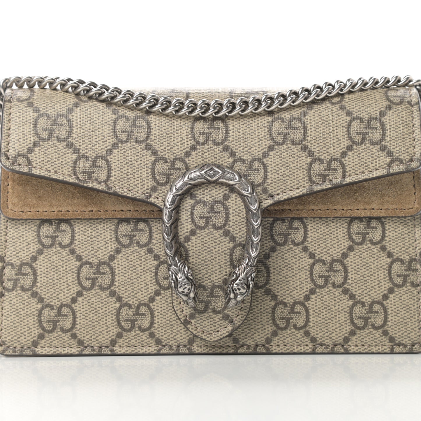 GG Supreme Monogram Super Mini Dionysus Shoulder Bag Taupe