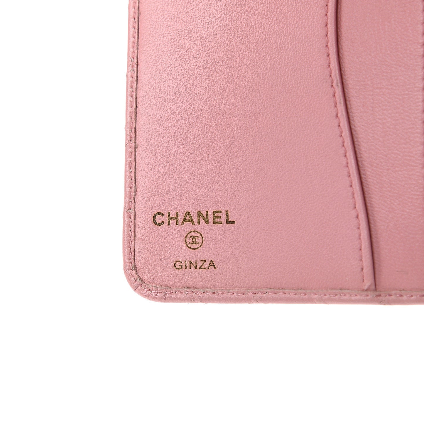 Lambskin Stitched Small Ring Agenda Planner Pink