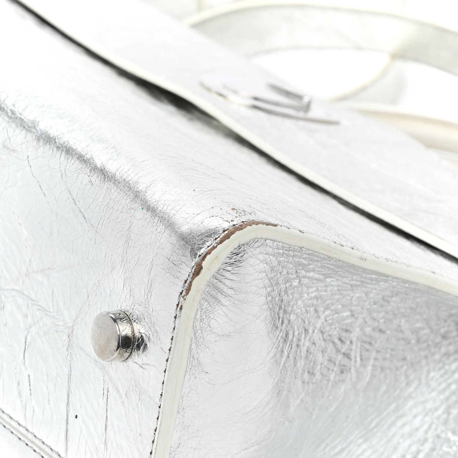 Christian Dior Metallic Calfskin Medium Diorever Flap Silver 19 of 21