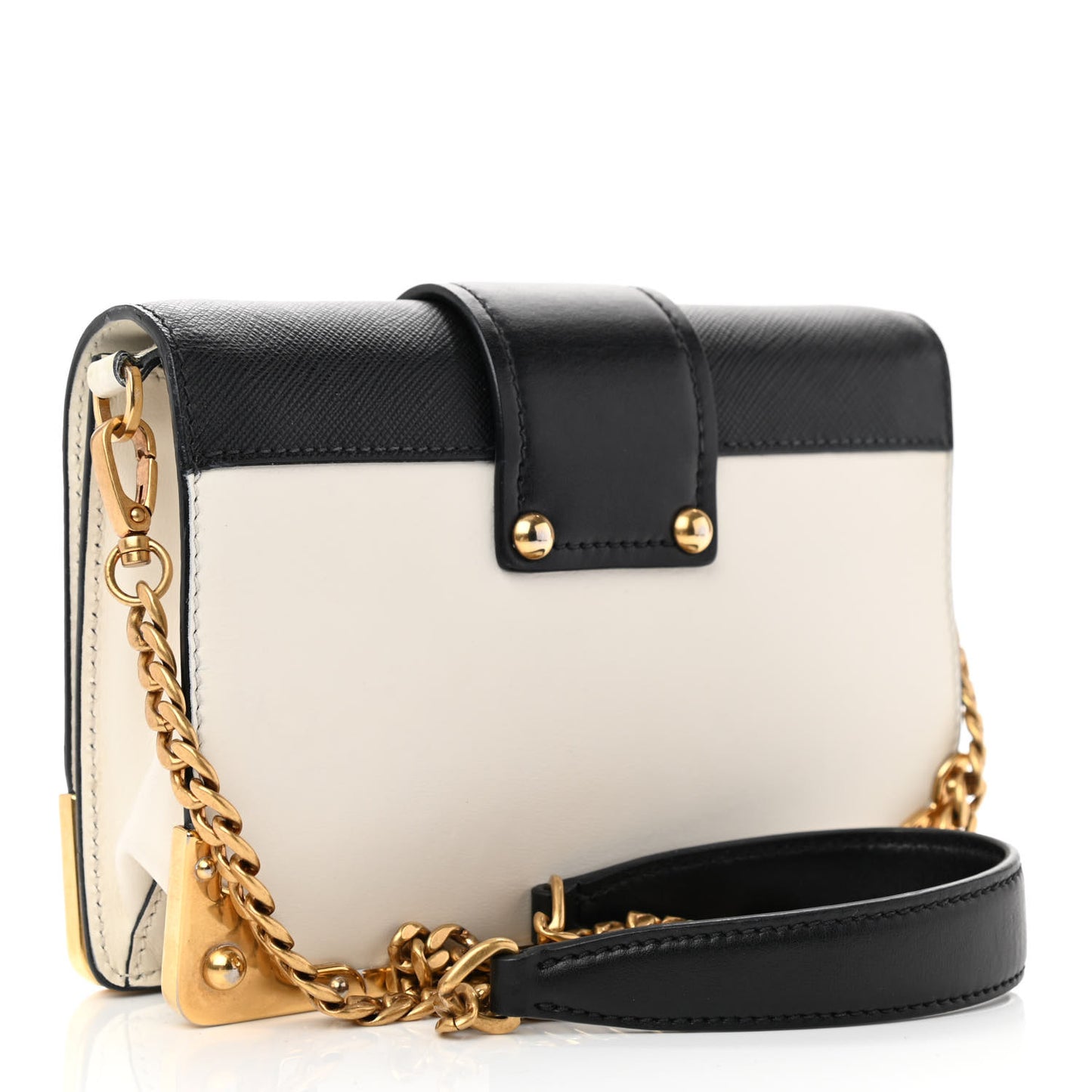 City Calf Saffiano Cahier Bag Talco Black