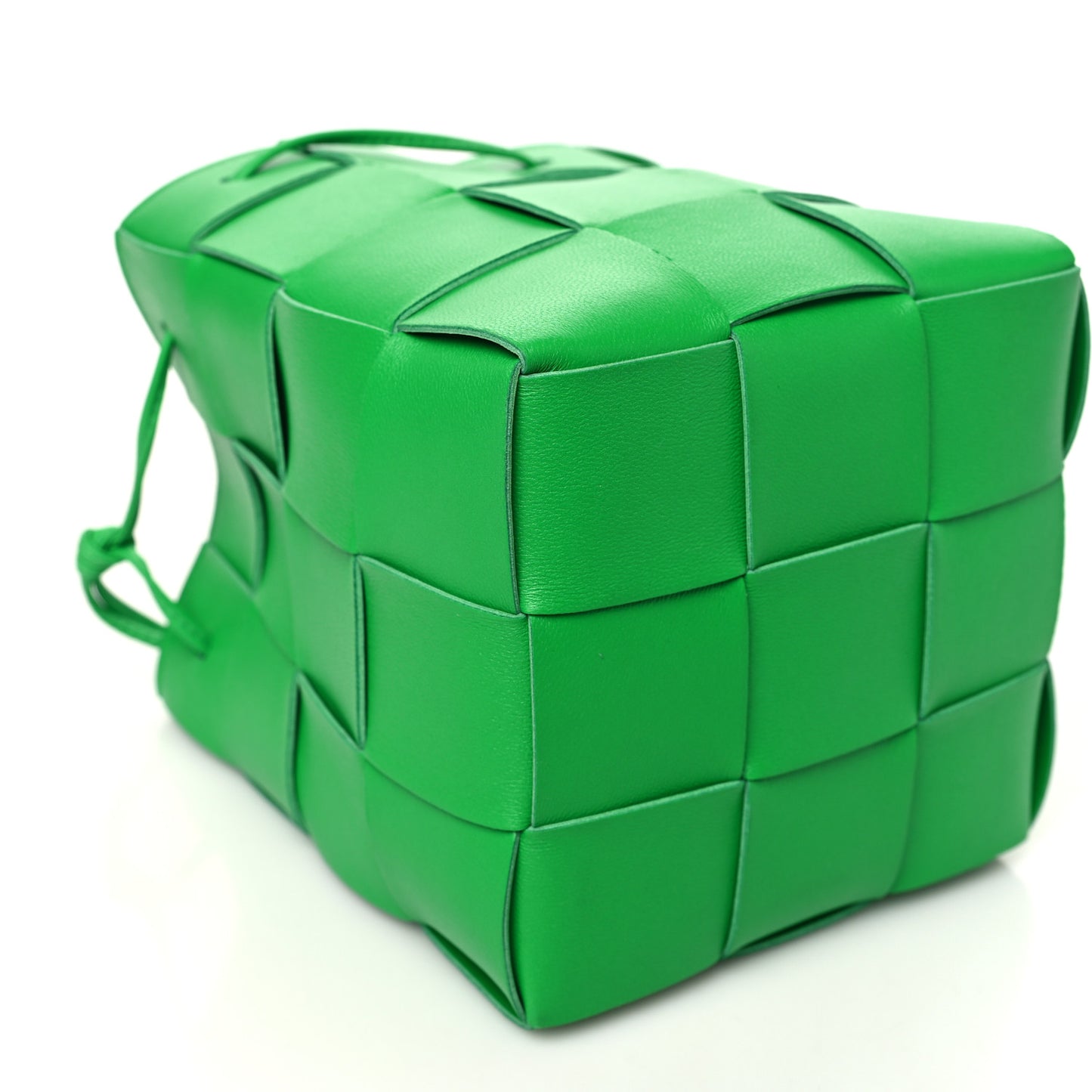Nappa Maxi Intrecciato Small Cassette Bucket Bag Parakeet