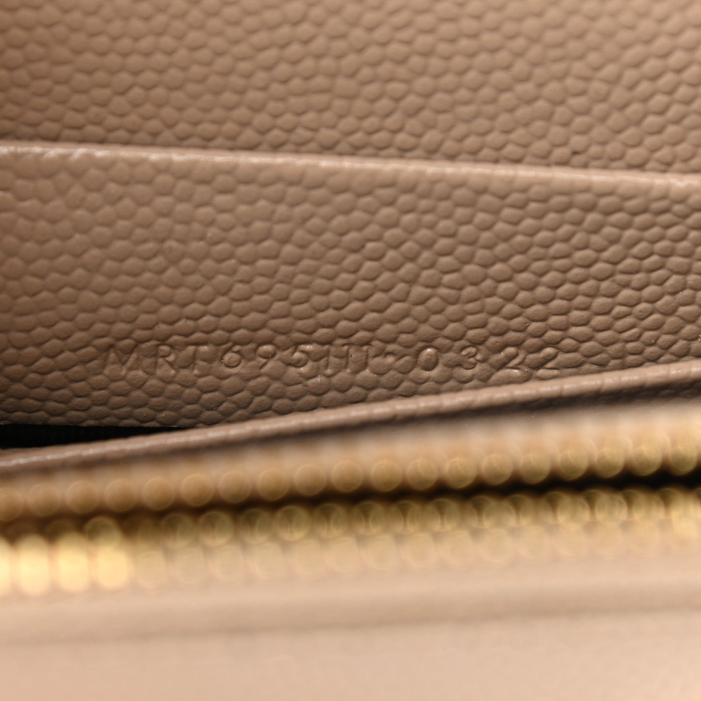 Grain De Poudre Classic Monogram Kate Tassel Chain Wallet Dark Beige