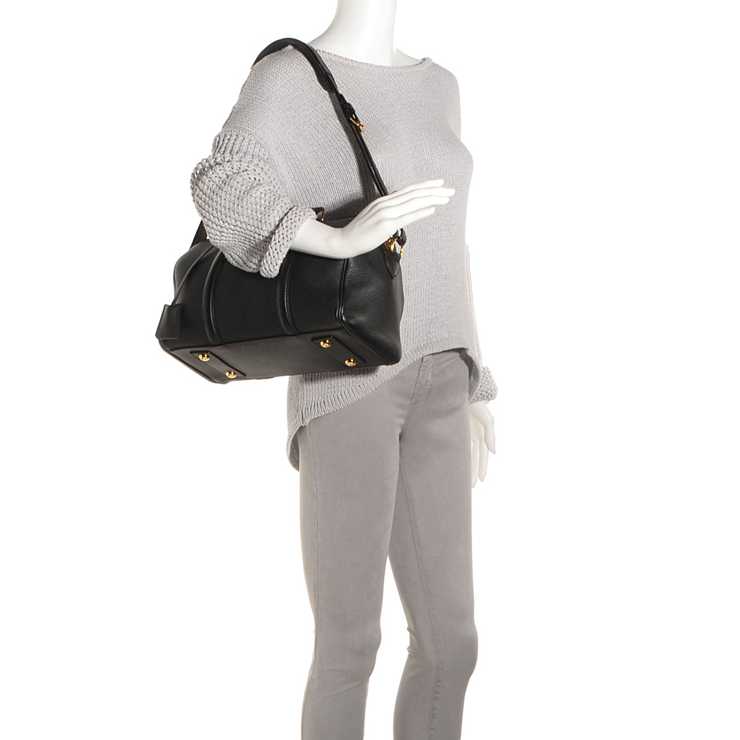 Louis Vuitton Calfskin SC Bag PM Black 2 of 7