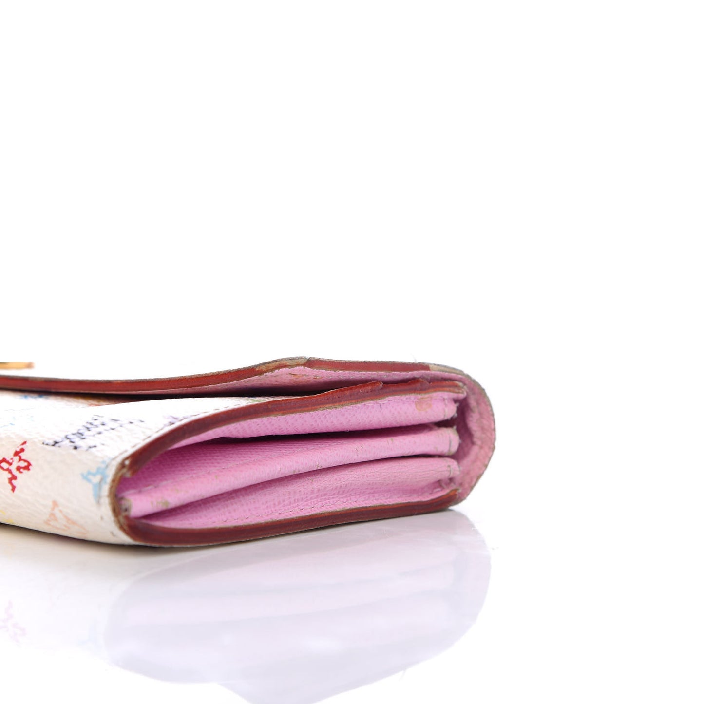 Monogram Multicolor Sarah Wallet White Litchi