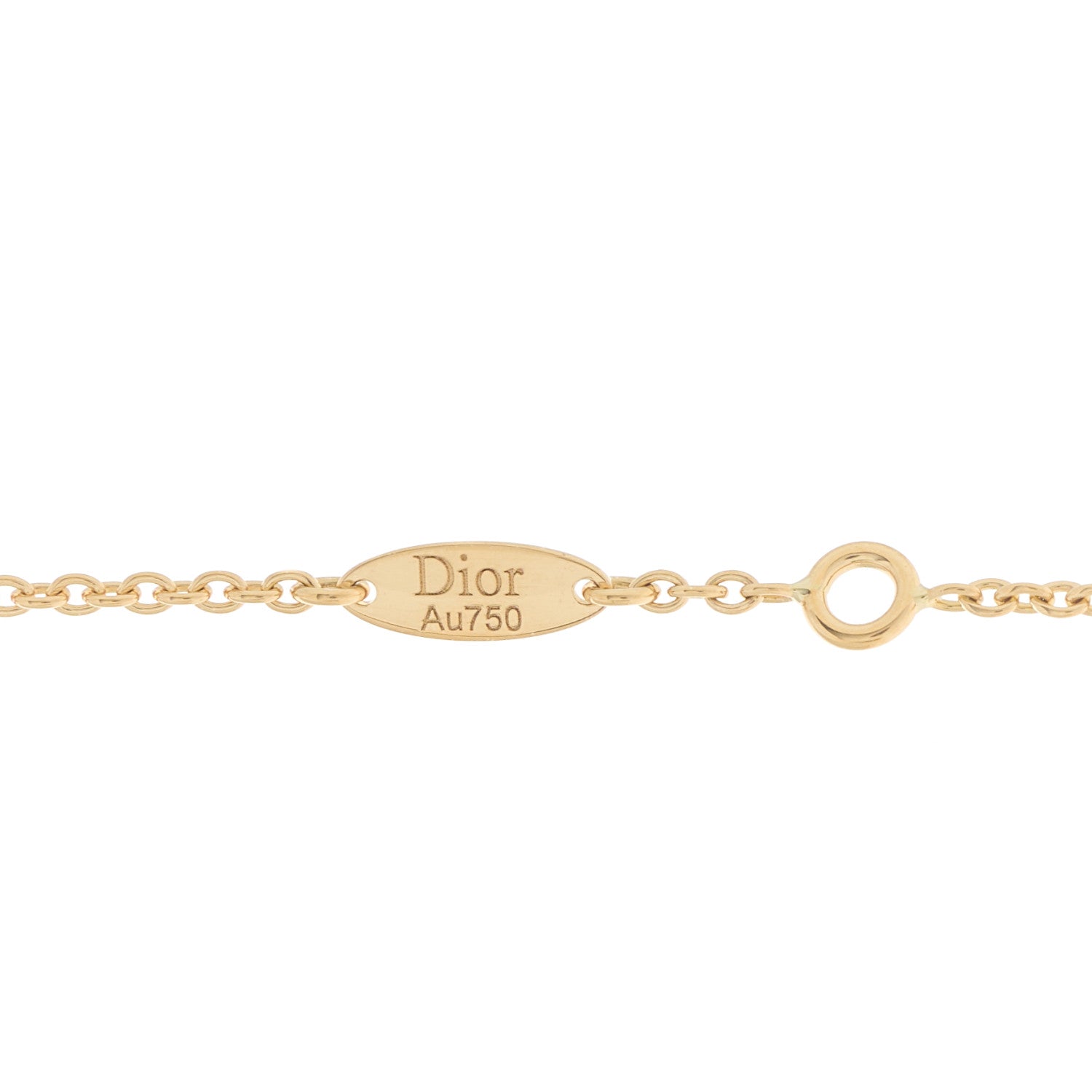 Christian Dior 18K Yellow Gold Diamond Turquoise Rose Des Vents Necklace 4 of 5
