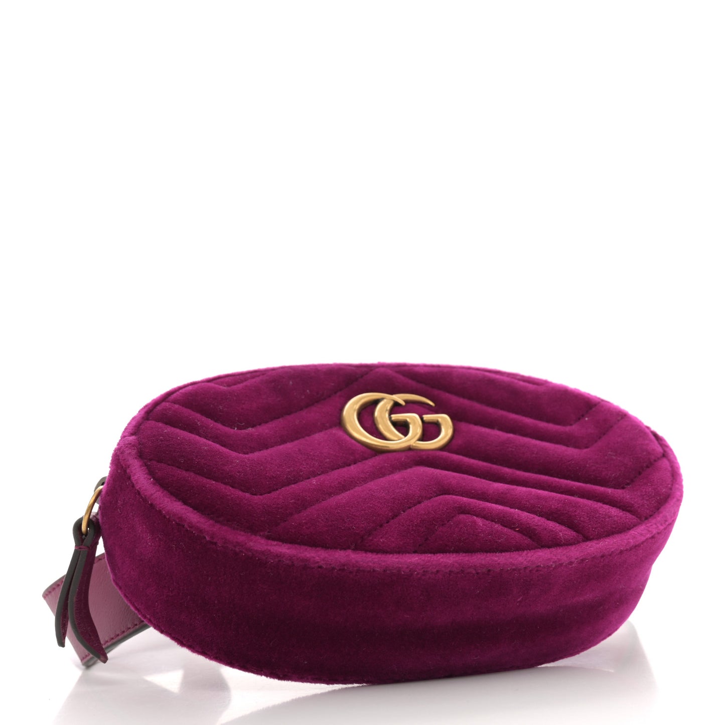 Velvet Matelasse GG Marmont Belt Bag 85 34 Fuchsia Violet Cyclamen