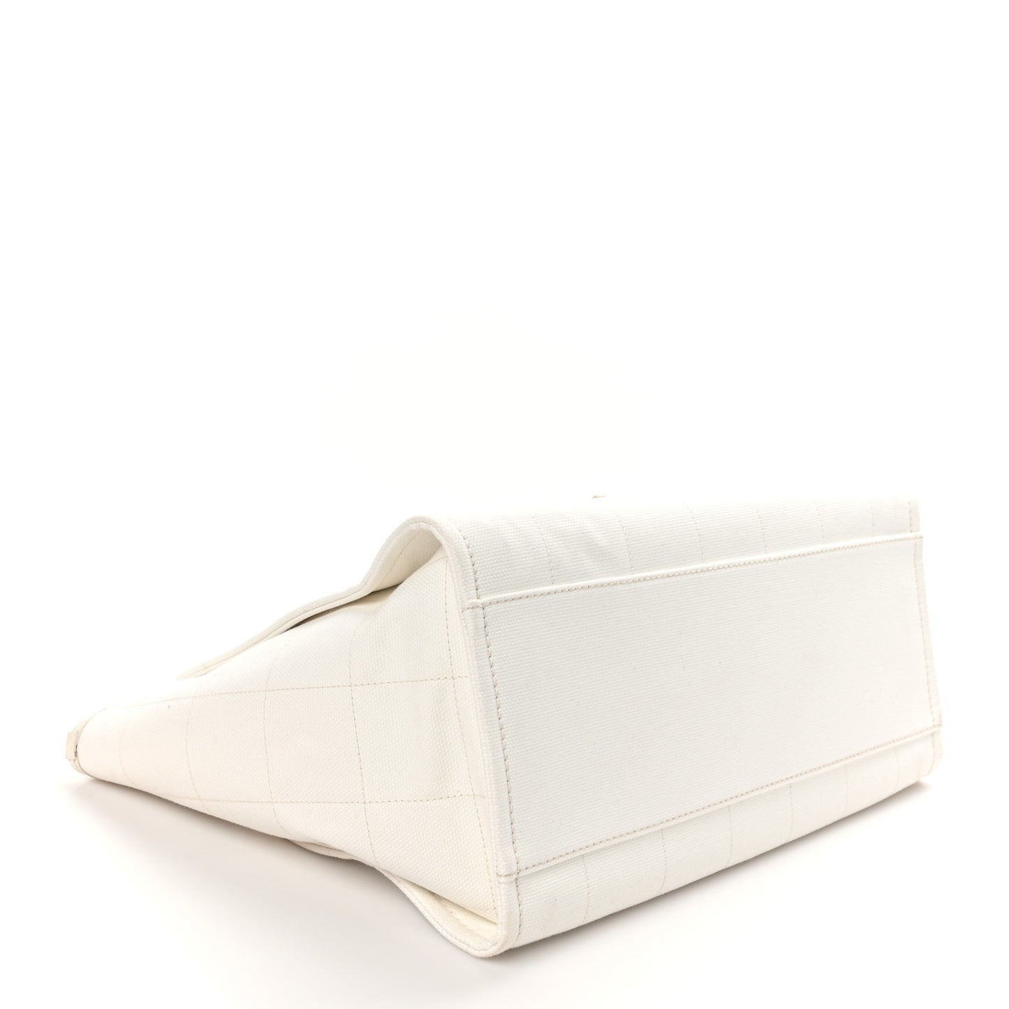 Cotton Medium Deauville Tote White