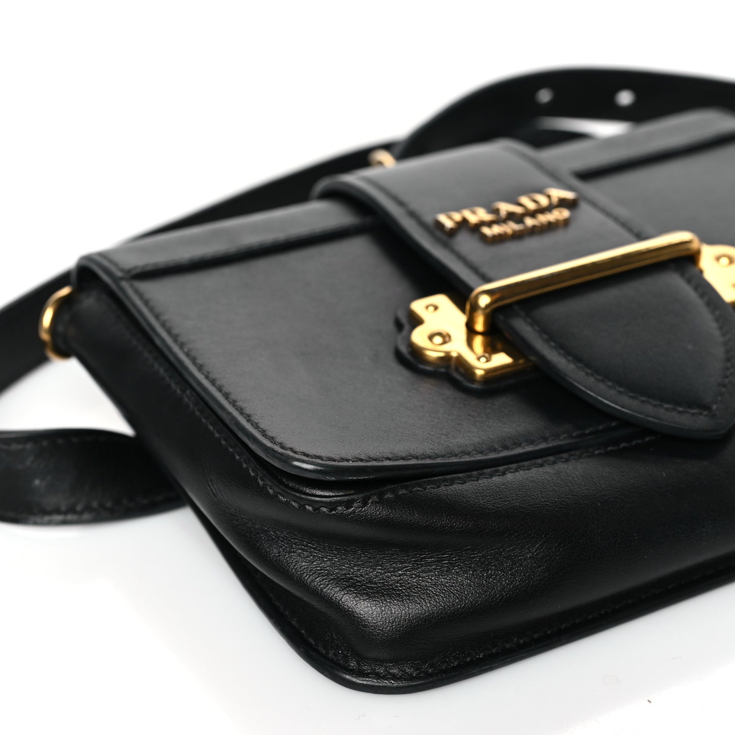Saffiano City Calf Cahier Belt Bag Black
