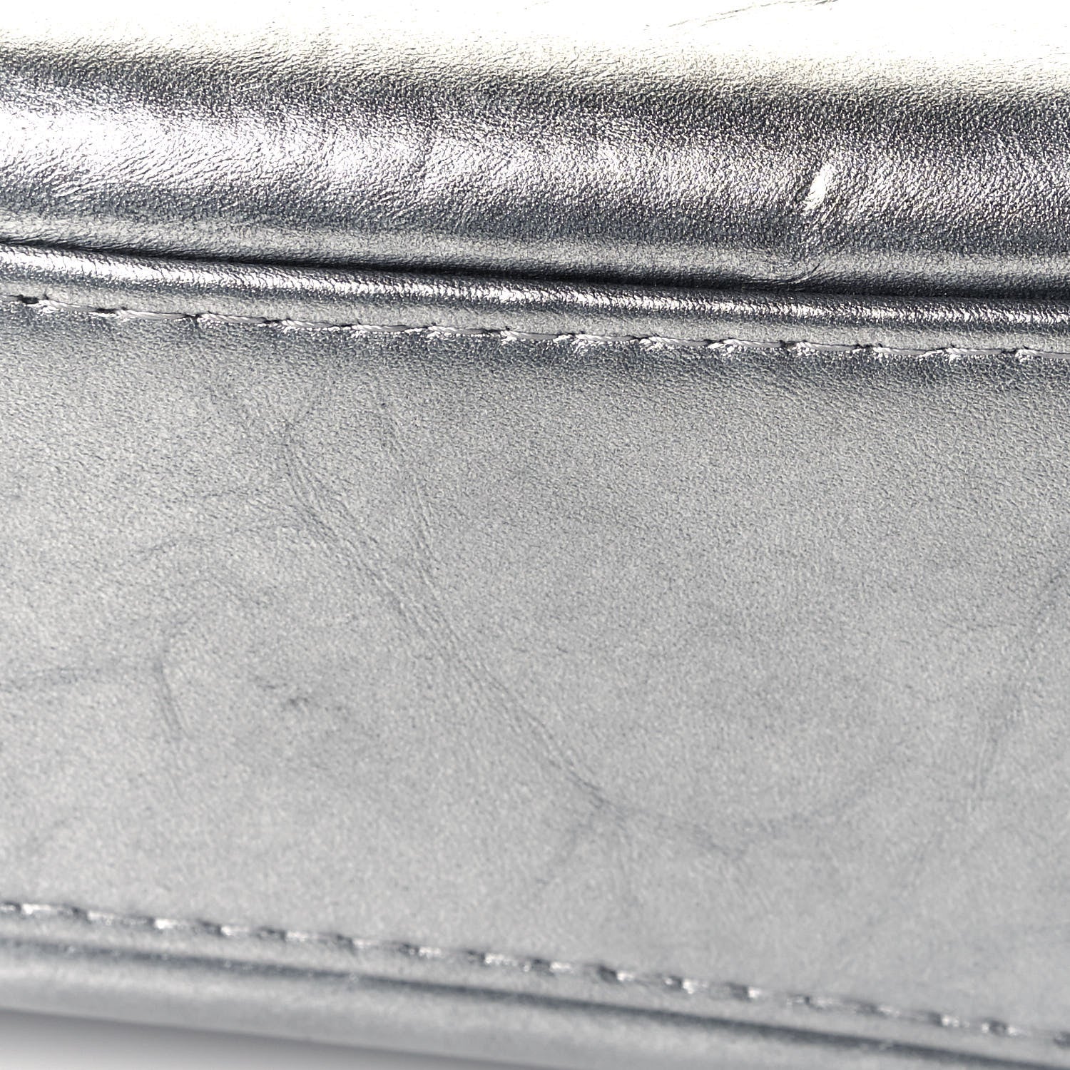 Chanel Metallic Aged Calfskin Quilted Large Gabrielle Silver 14 of 14