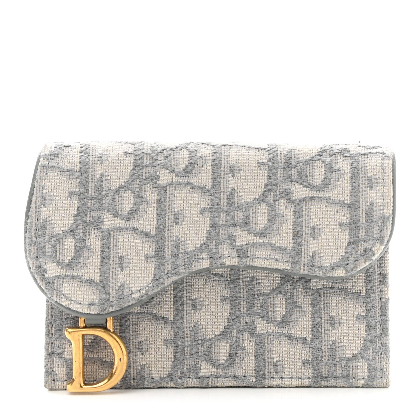 Oblique Saddle Card Holder Gray