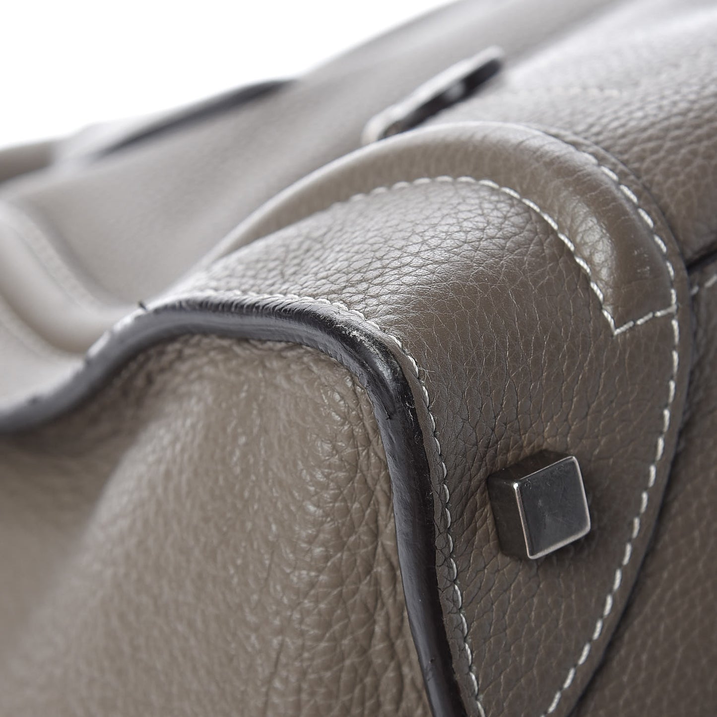 Drummed Calfskin Mini Luggage Souris