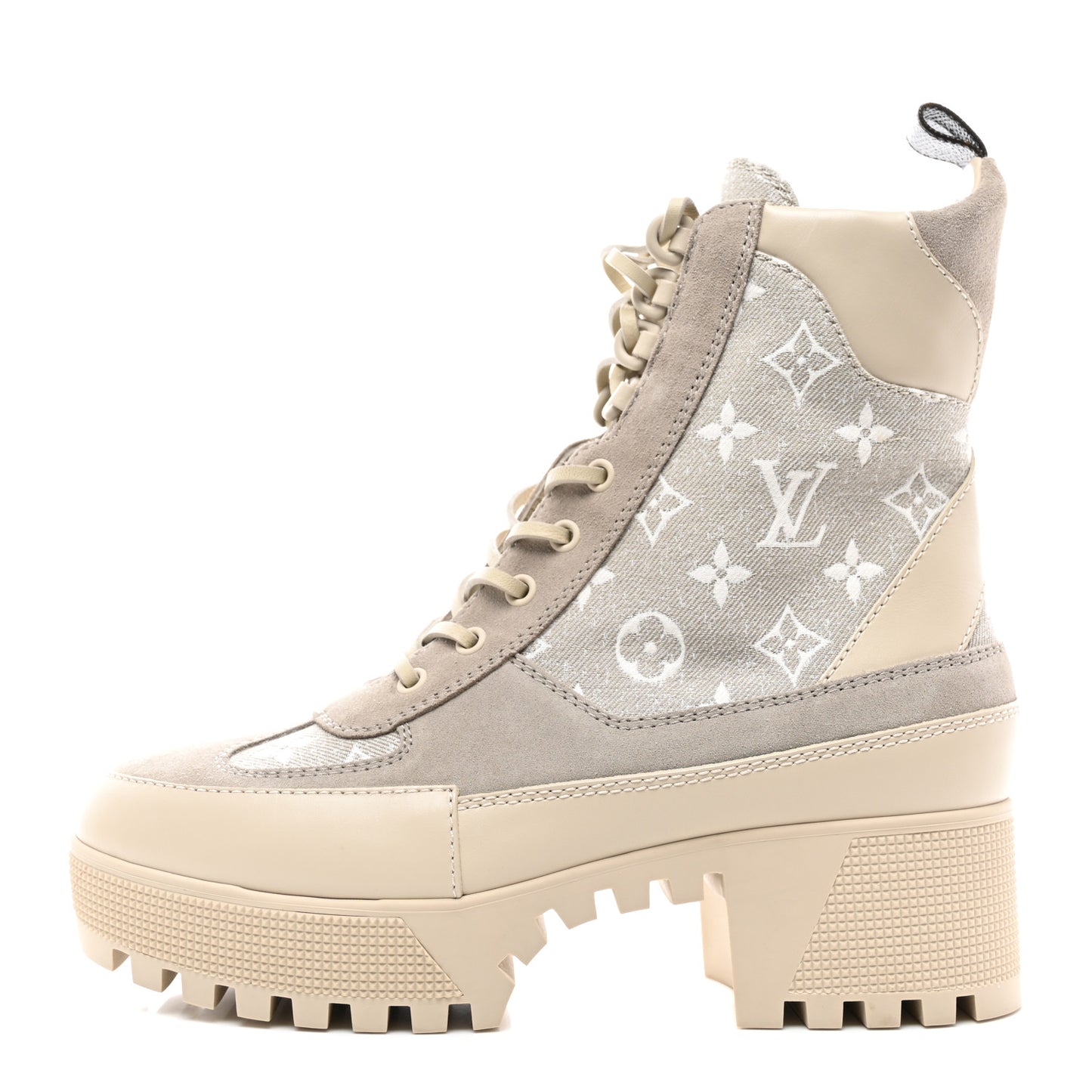 Suede Calfskin Laureate Platform Desert Boots 40 Beige