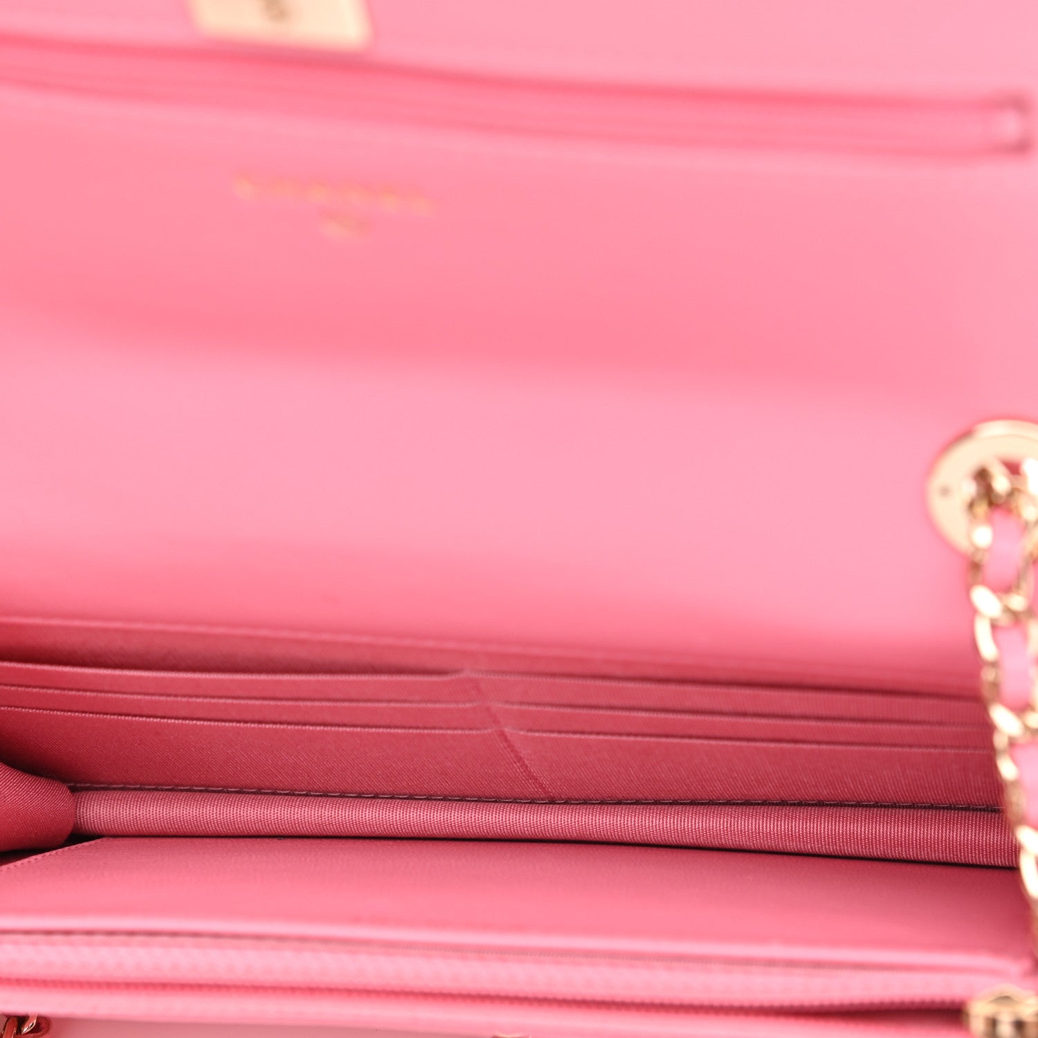Chanel Lambskin Quilted Trendy CC Wallet On Chain WOC Pink 4 of 11