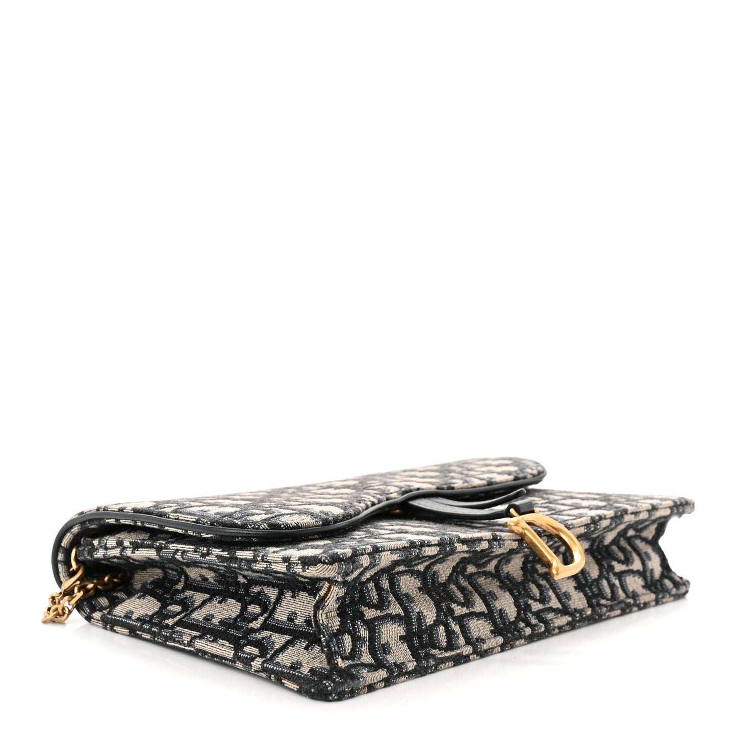 Oblique Saddle Chain Pouch Blue