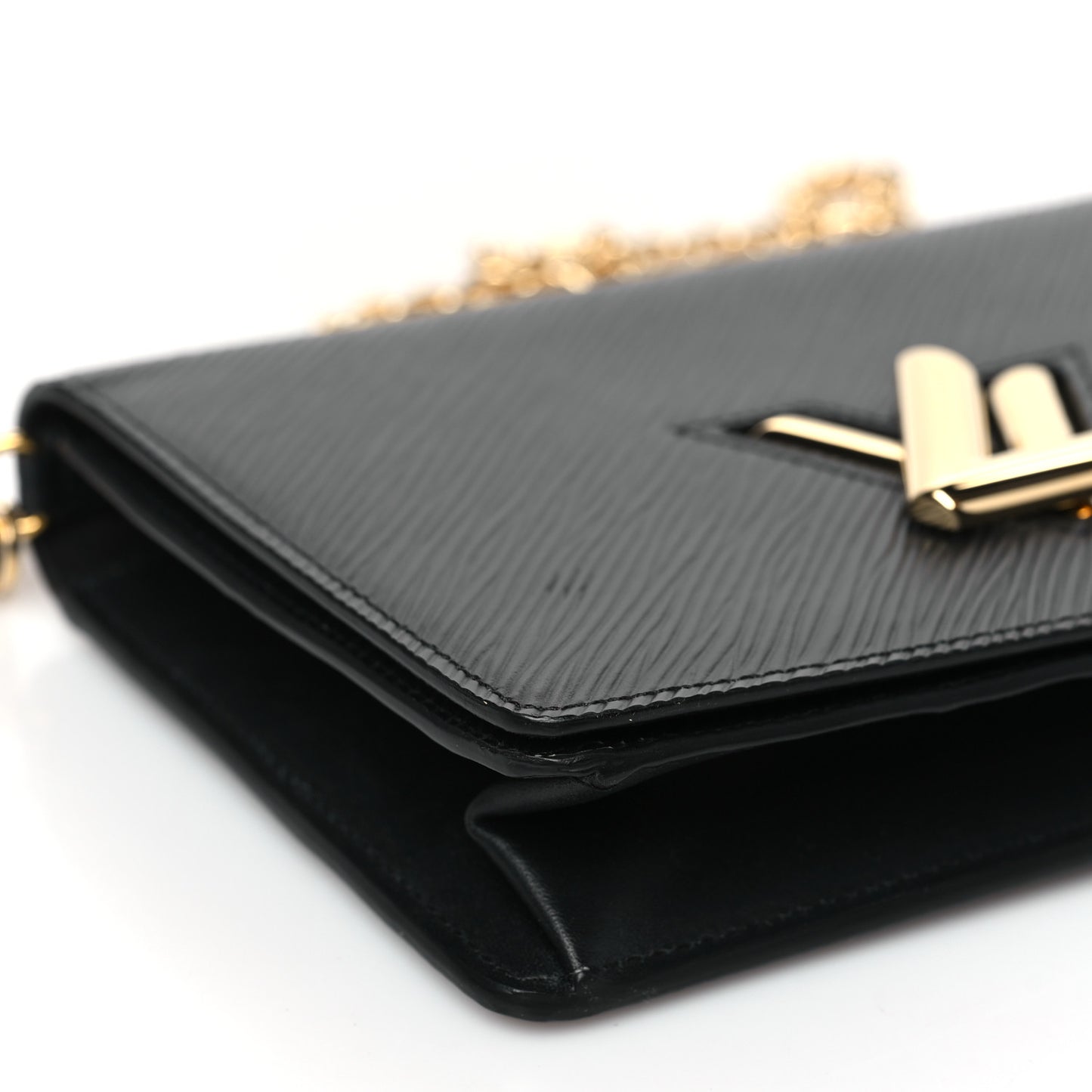 Epi Twist Belt Chain Wallet Black