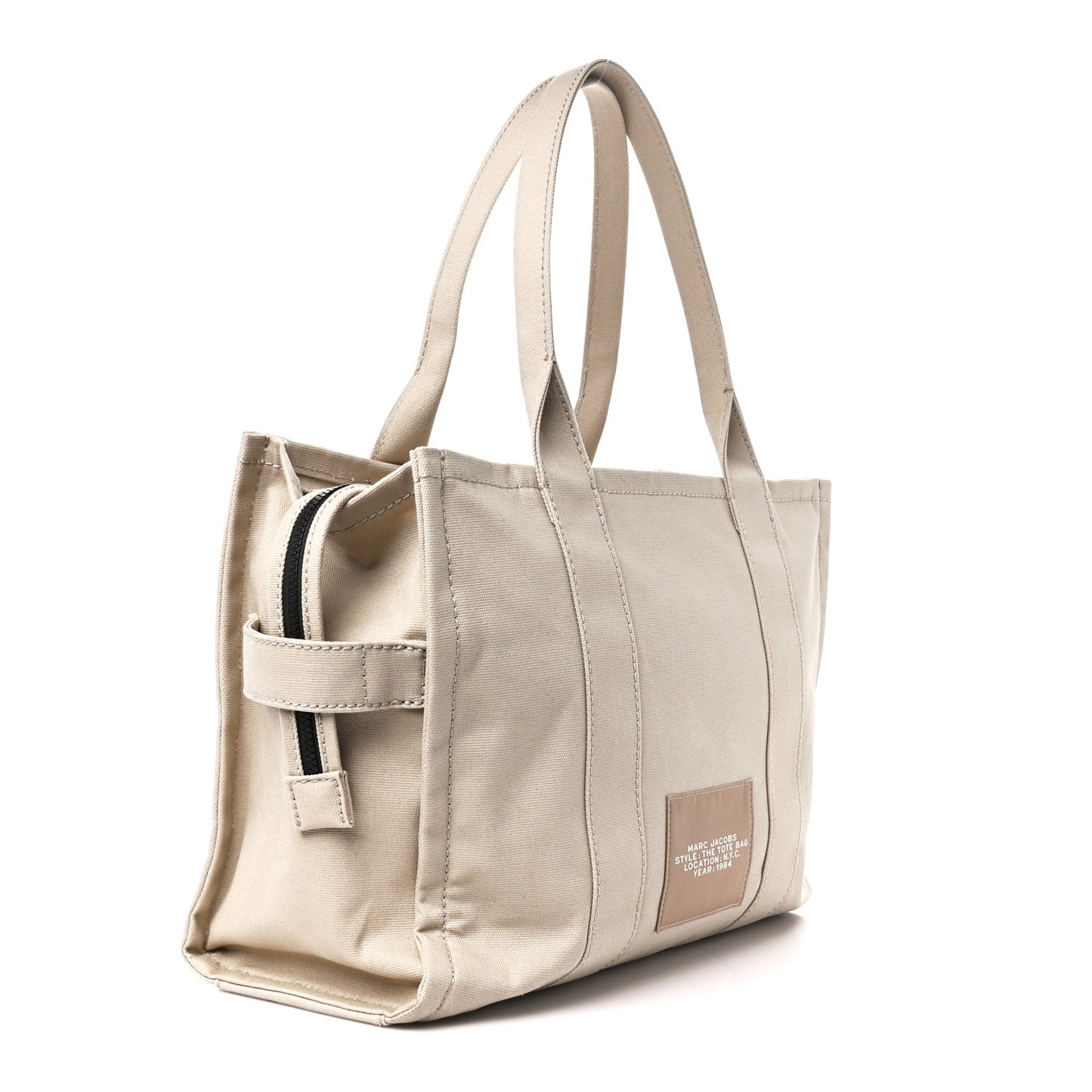 Cotton Canvas Large The Tote Bag Beige