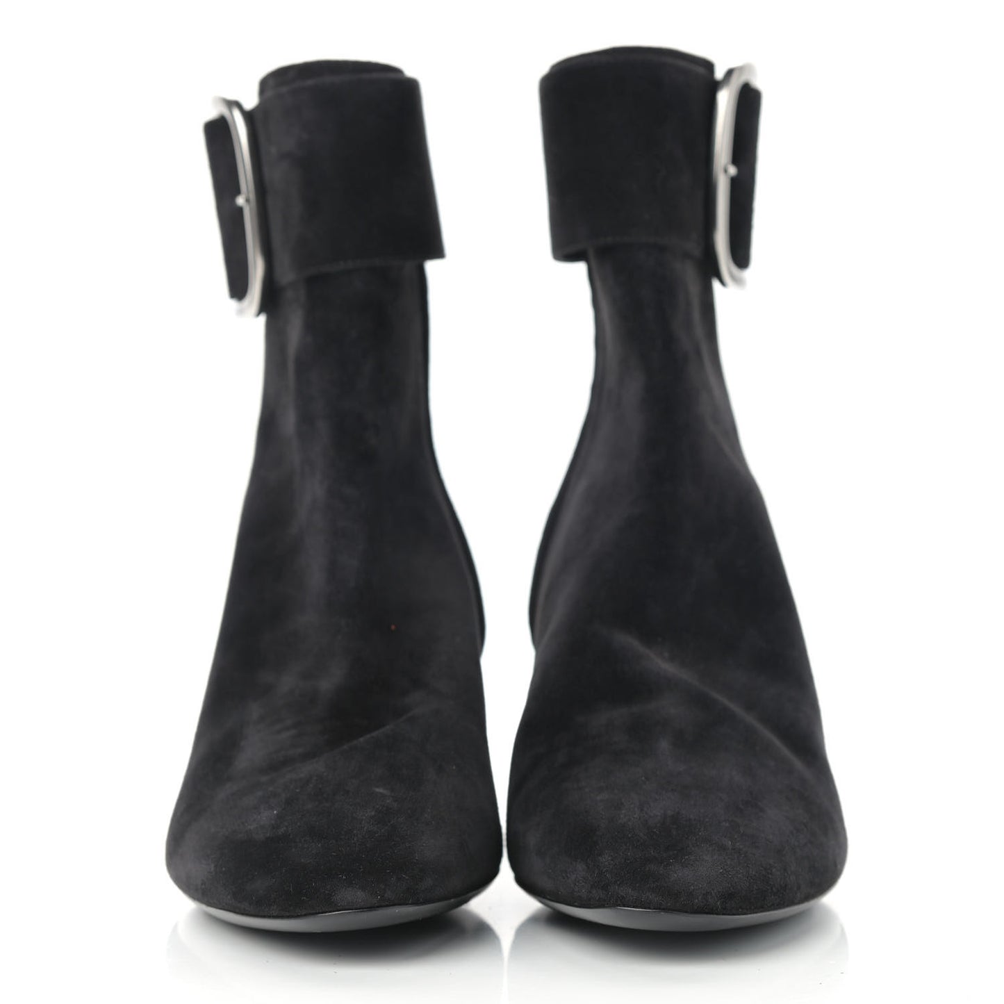 Suede Joplin 50 Buckle Booties 38 Black