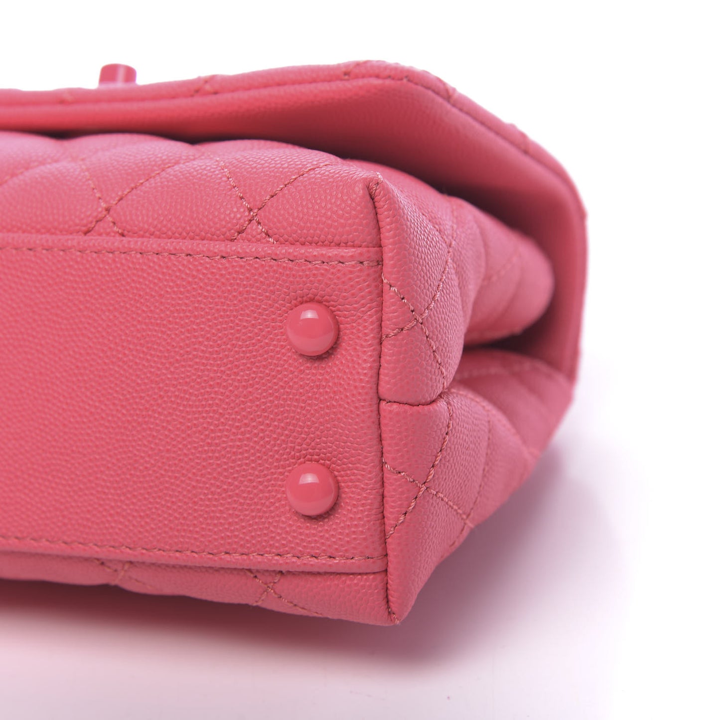 Caviar Quilted Incognito Extra Mini Coco Handle Flap Pink