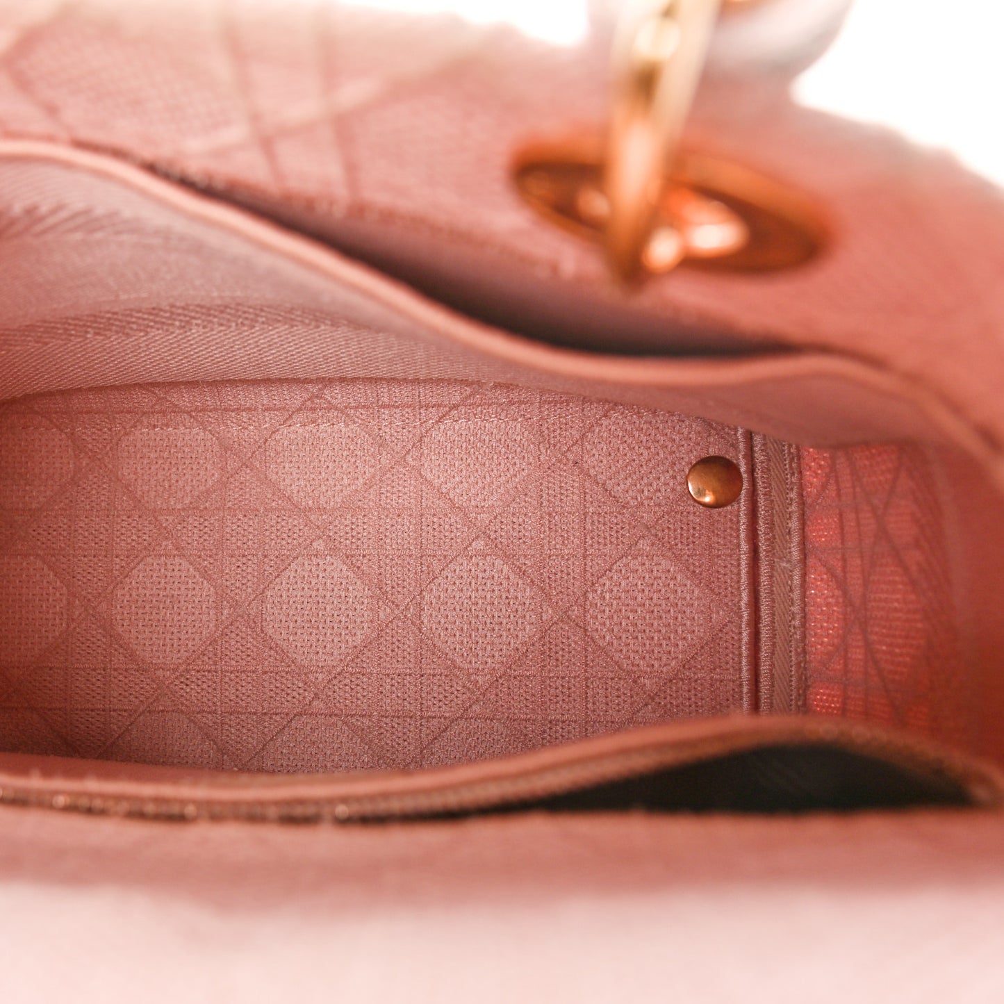Canvas Embroidered Cannage Medium Lady D-Lite Pink