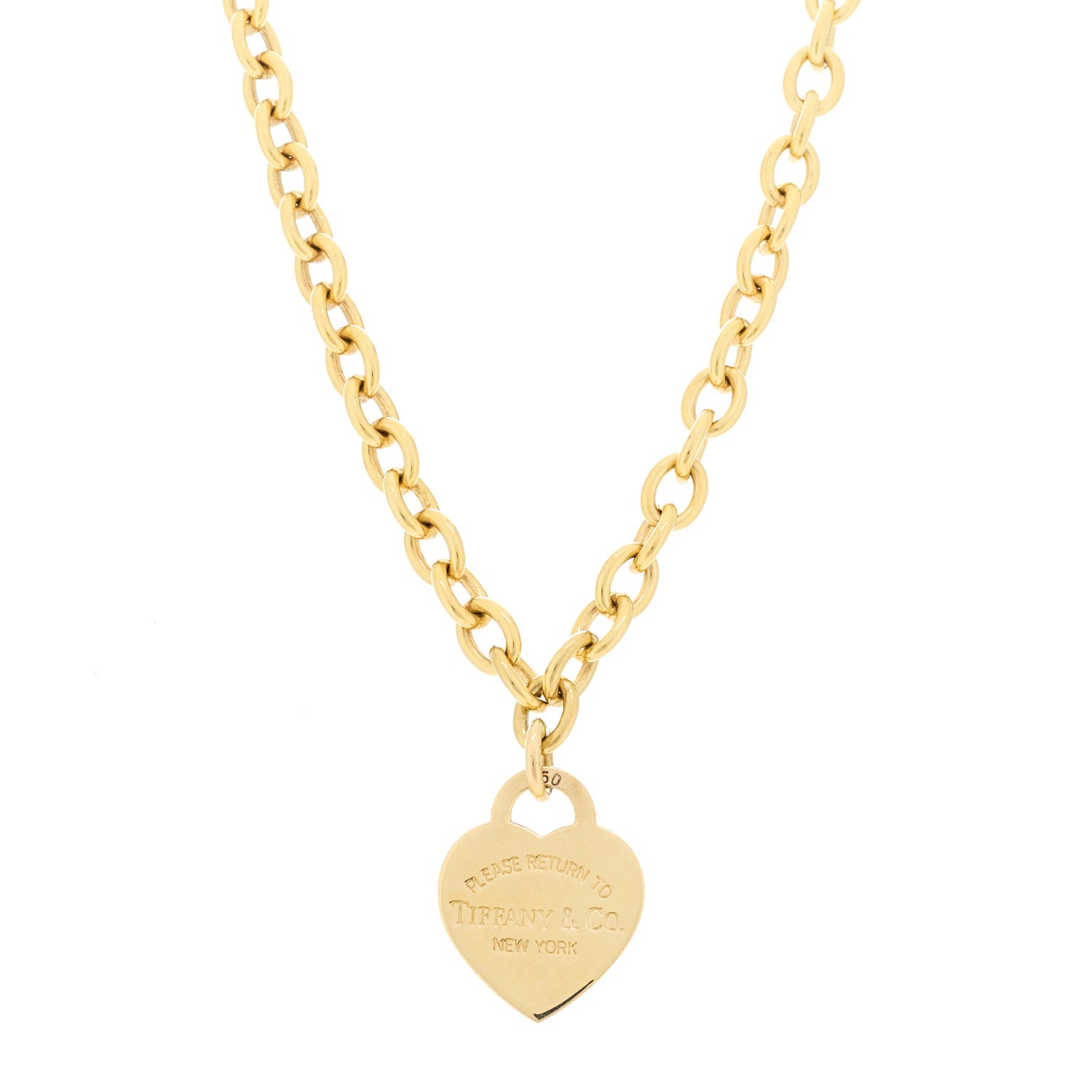 Tiffany 18K Yellow Gold Return To Tiffany Heart Tag Pendant
