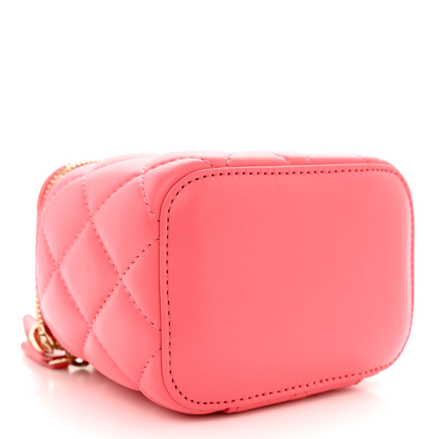 Chanel Lambskin Quilted Mini Vanity Case With Chain Pink 4 of 11