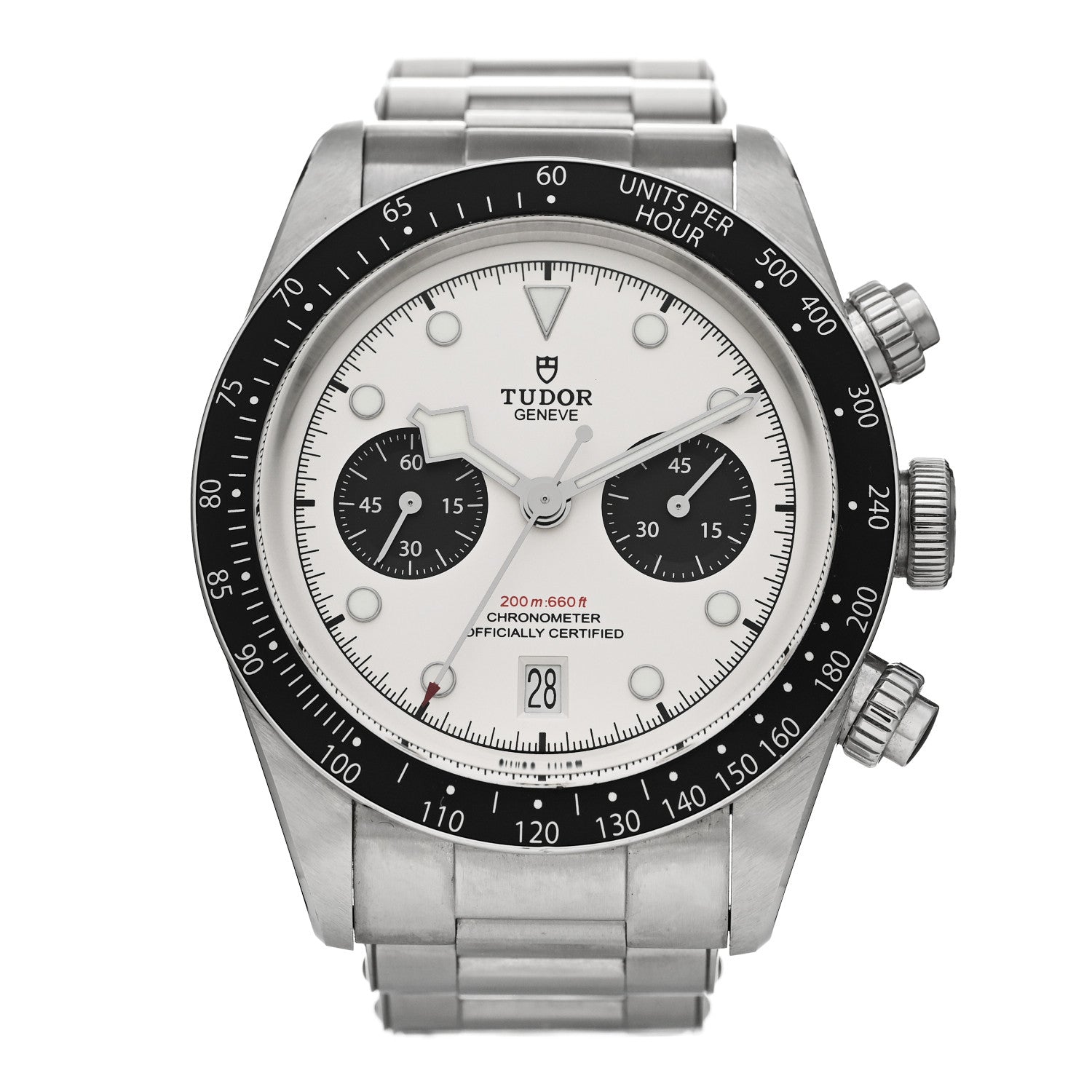 TUDOR Stainless Steel 41mm Black Bay Chronograph Panda Automatic Watch White 79360N 1 of 4
