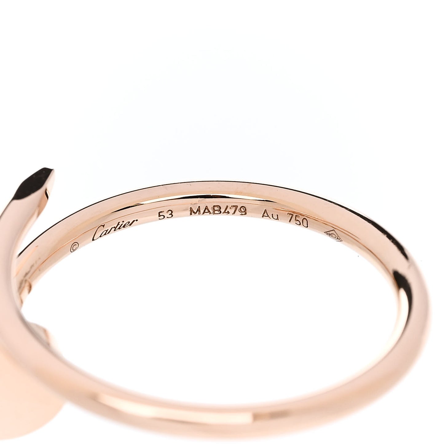 18K Pink Gold Small Juste Un Clou Ring 53 6.25