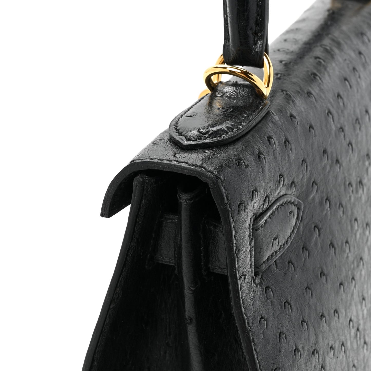 Ostrich Kelly Sellier 28 Black