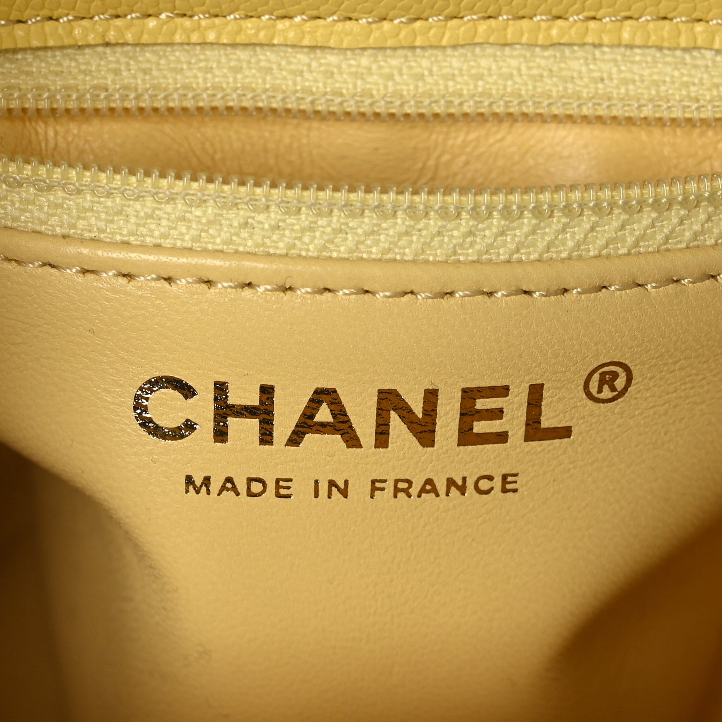 Caviar Quilted Mini Sweet Classic Flap Yellow