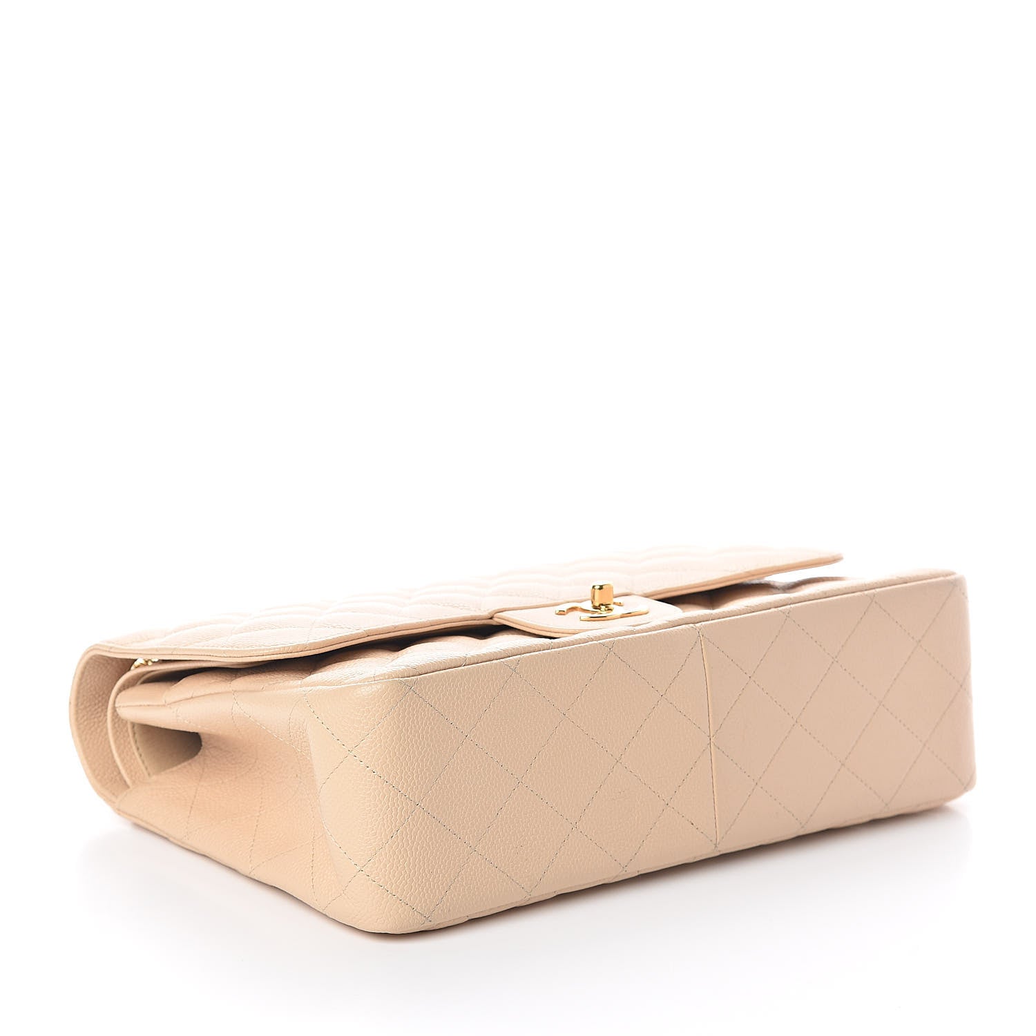 Chanel Caviar Quilted Jumbo Double Flap Beige Clair 4 of 10