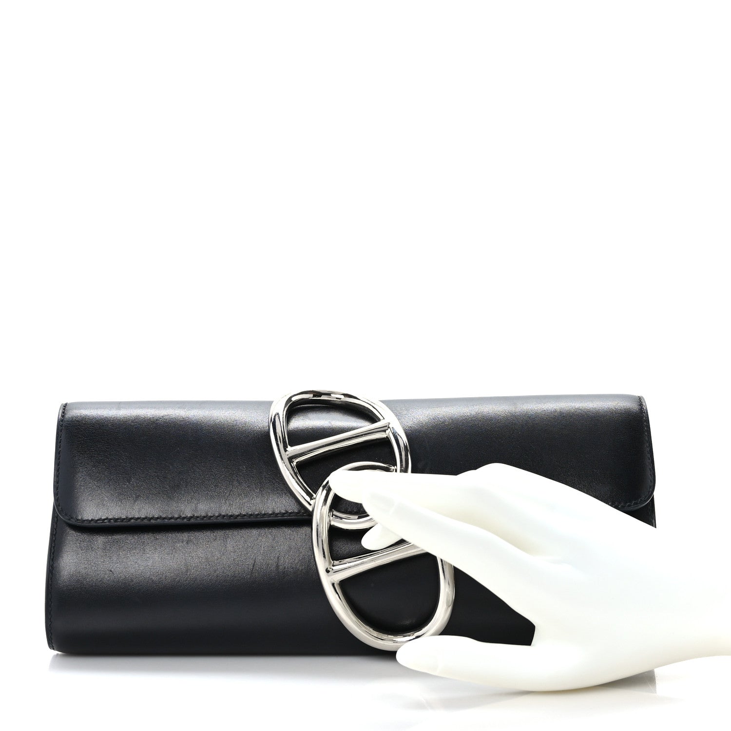 Hermes Box Egee Clutch Black 2 of 9