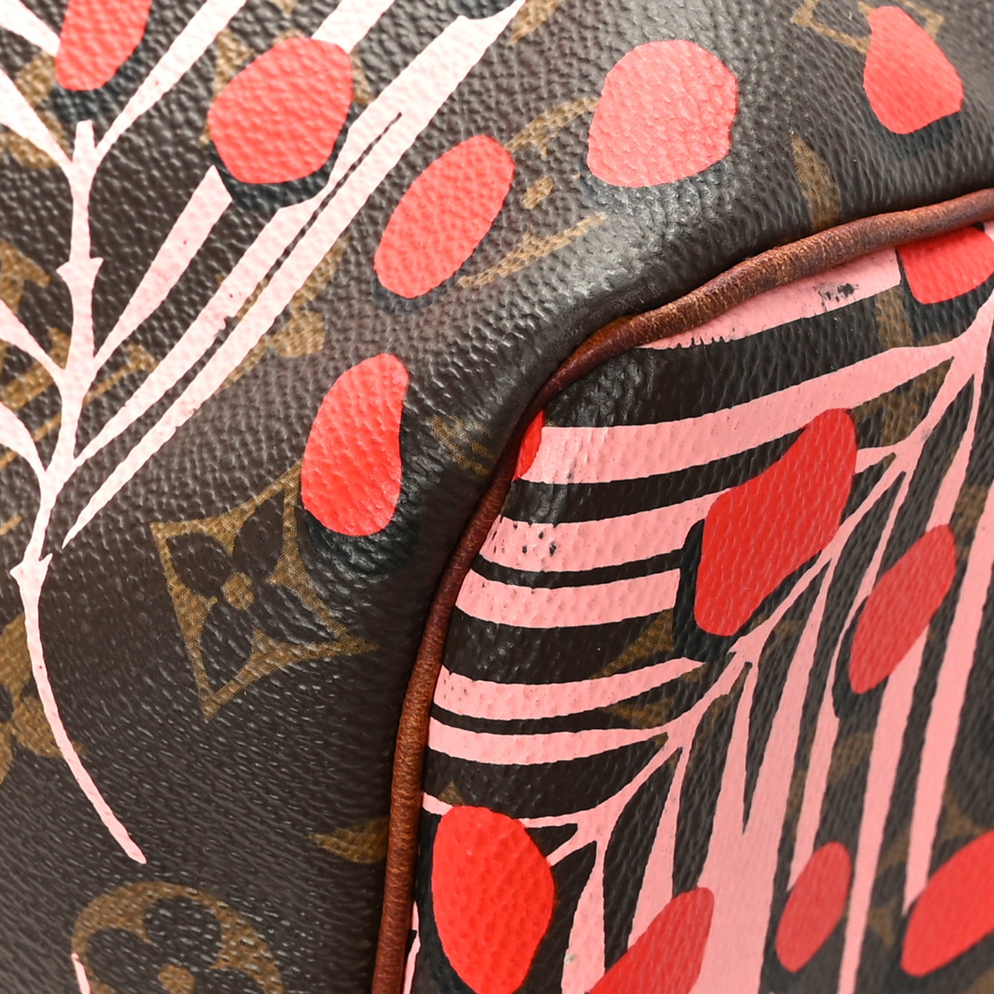 Monogram Jungle Dots Keepall Bandouliere 50 Sugar Pink Poppy