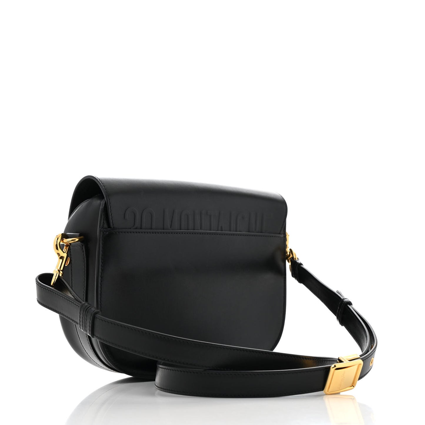 Box Calfskin Medium Bobby Flap Black