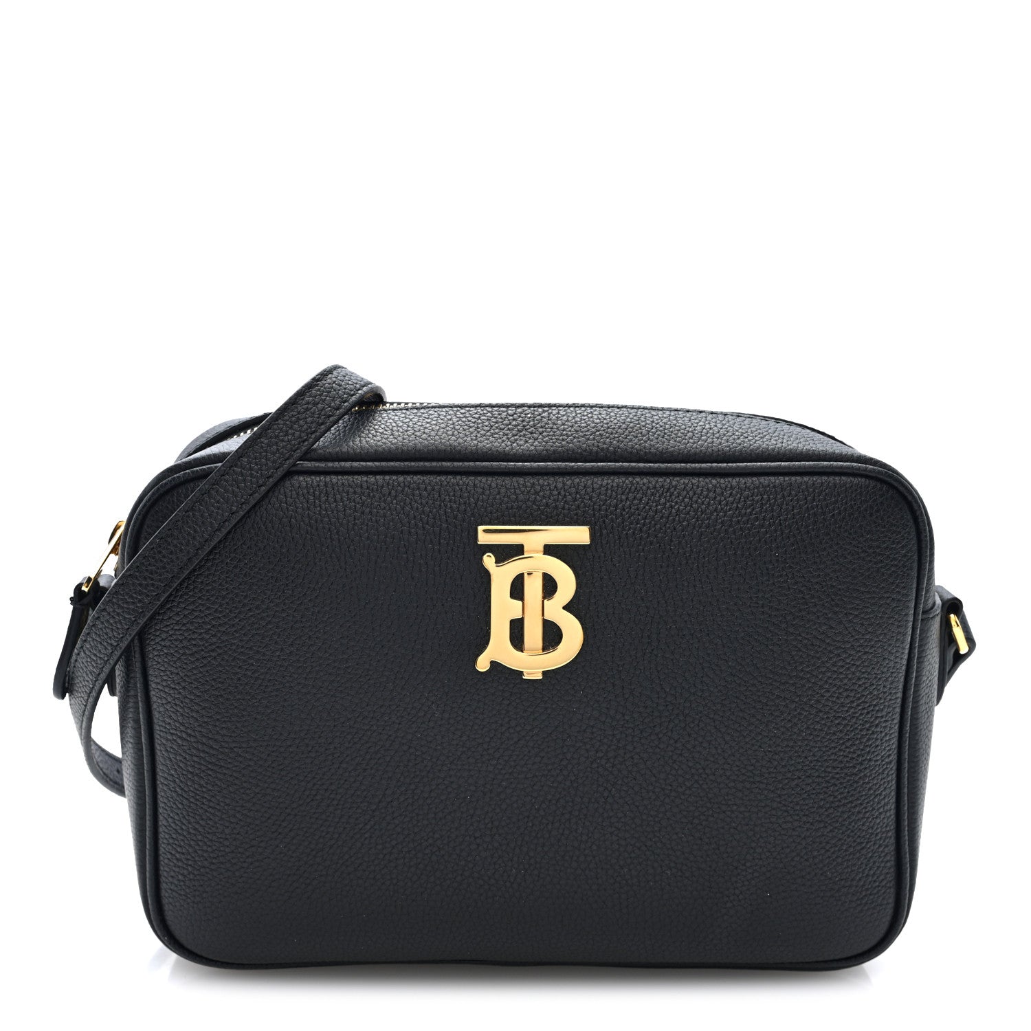 バッグ BURBERRY Burberry Grained Calfskin TB Large Camera Bag Black Black 1923601